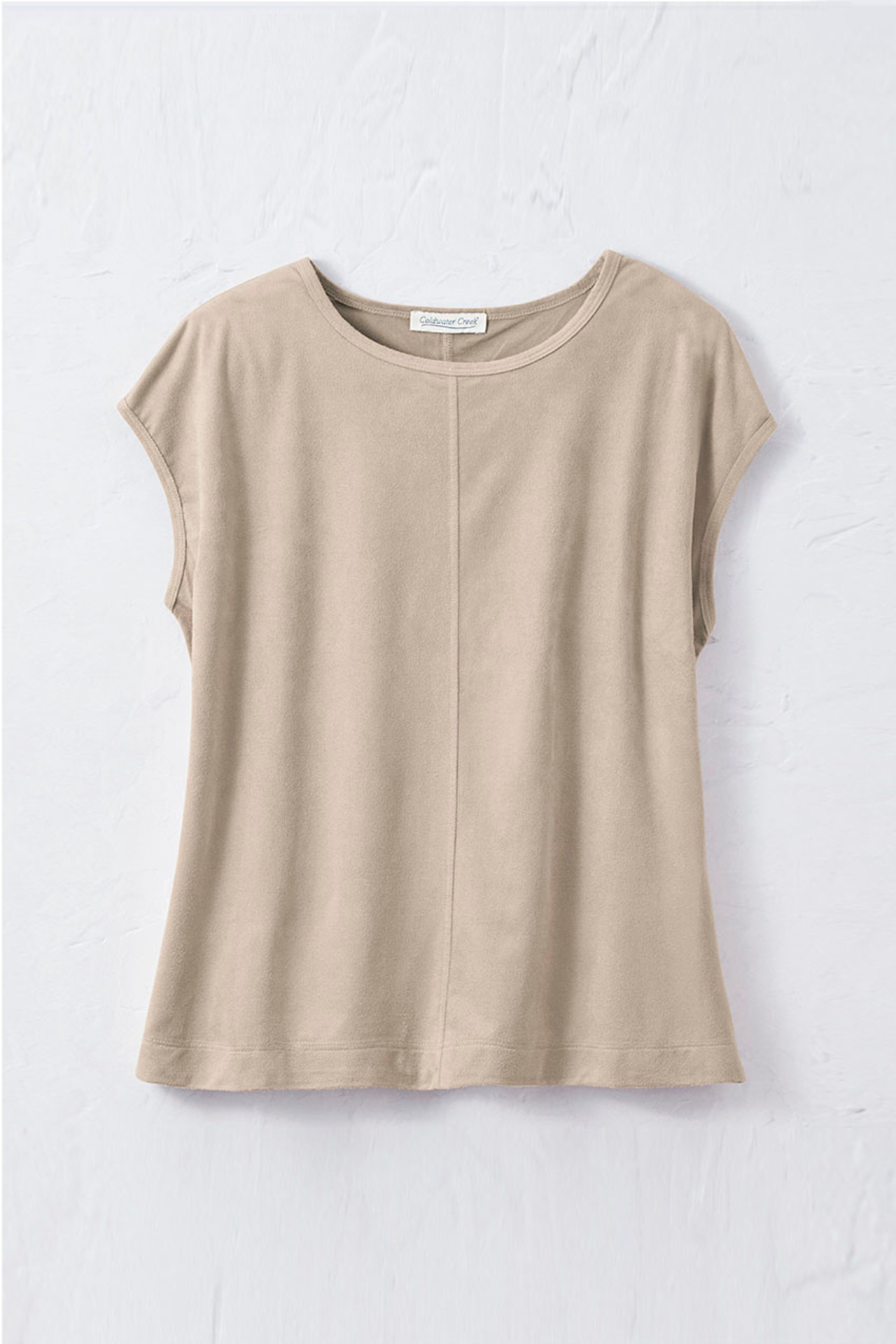 Suede-Touch Stretch Tee
