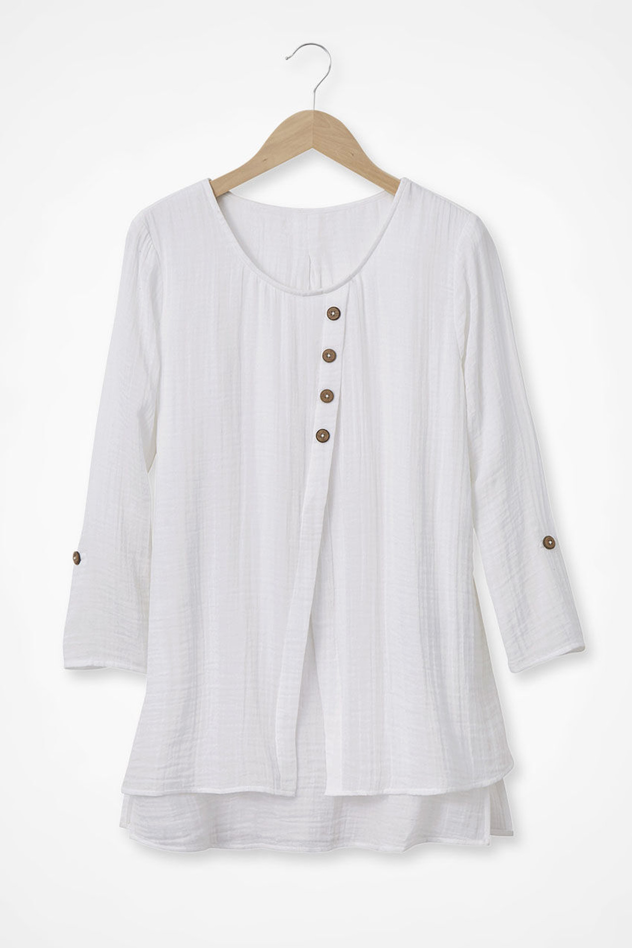 Light as Air Gauze Pullover Tunic Top