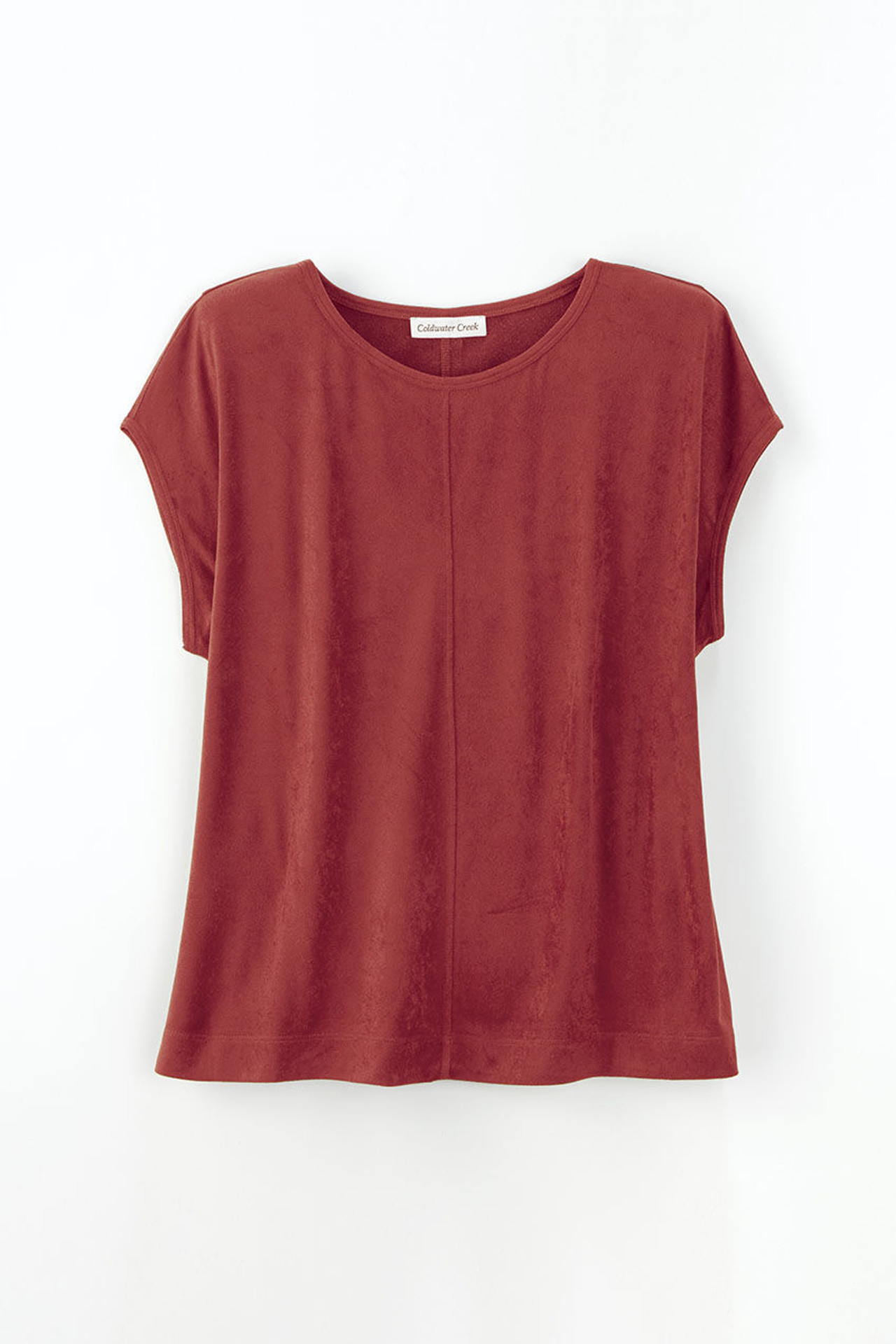 Suede-Touch Stretch Tee