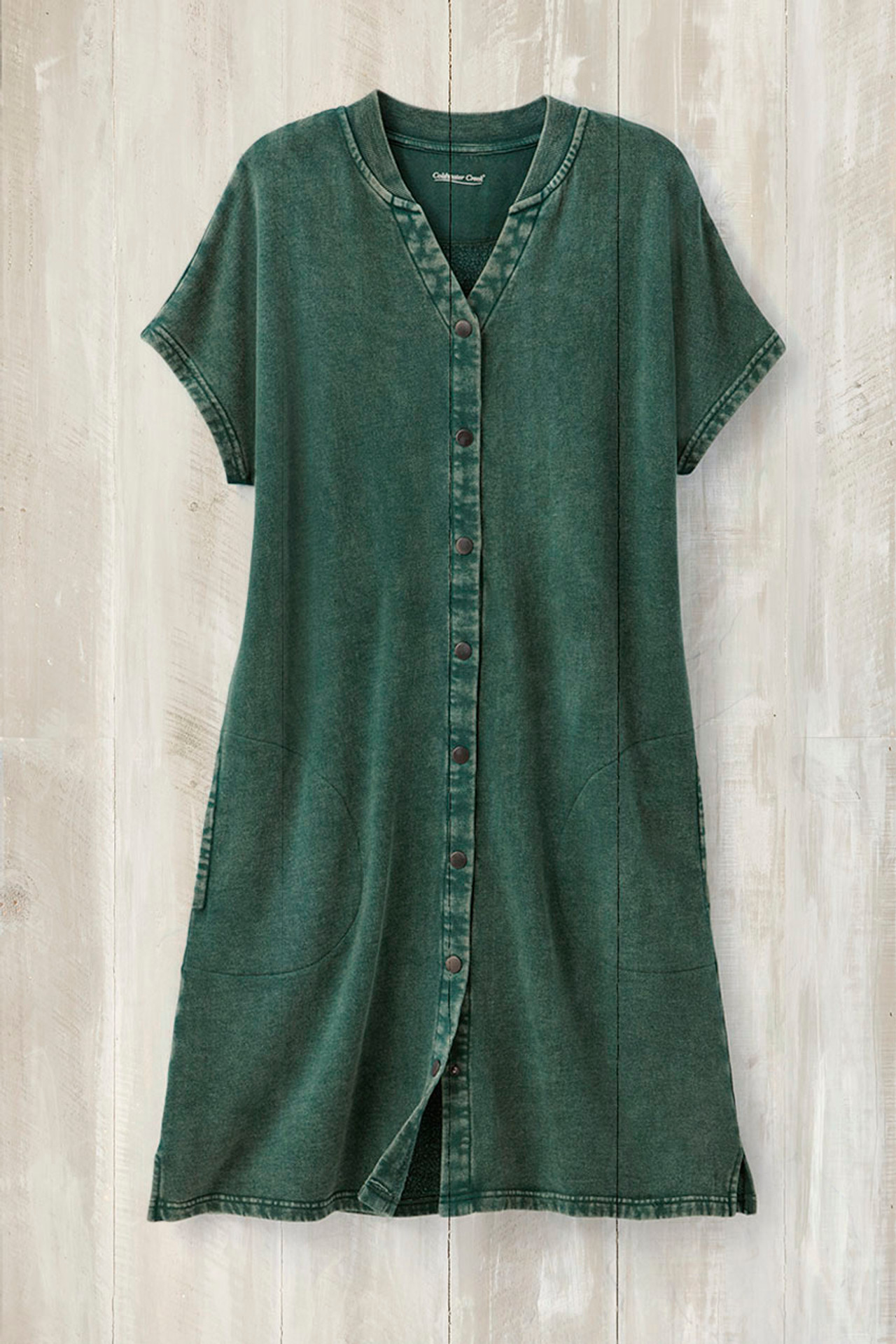 Short-Sleeve Colorwash Fleece Lounger