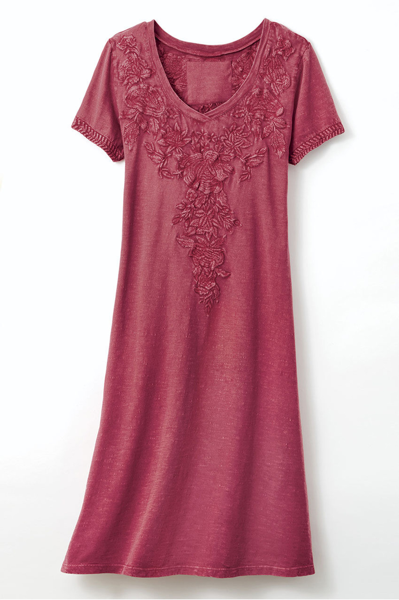 Tonal Embroidered Dress