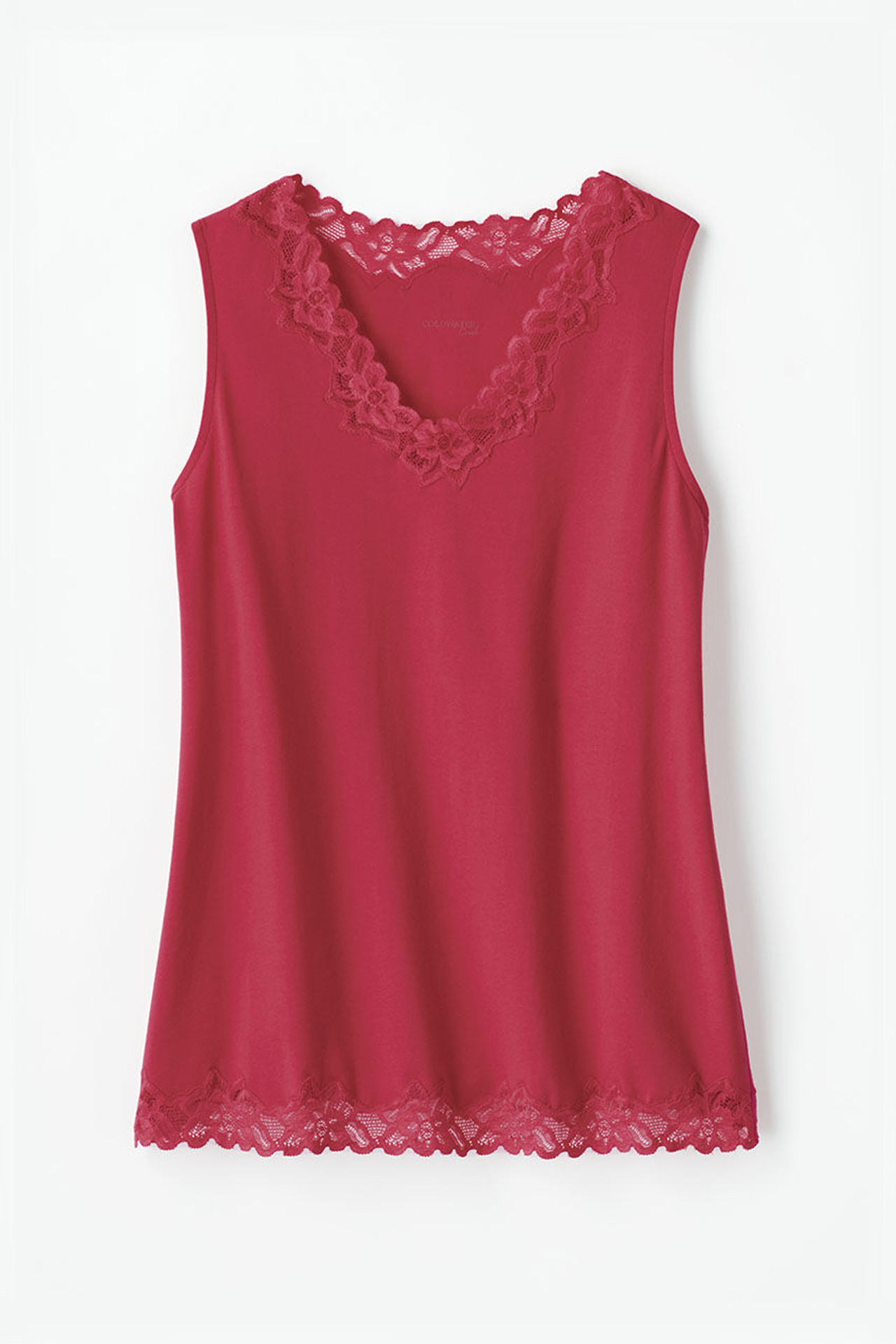 Longer Length Double Lace Tank