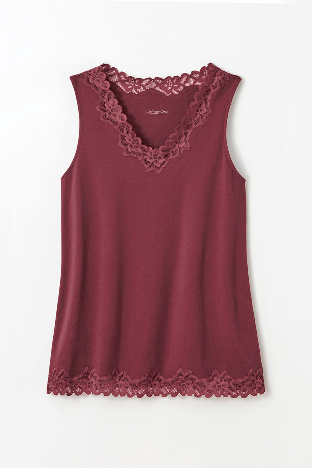 Longer Length Double Lace Tank