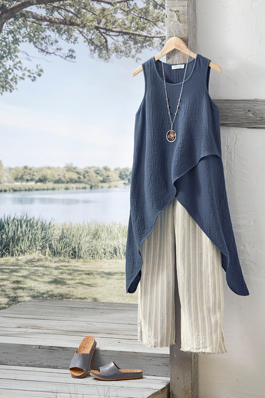 Light As Air Crossover Gauze Top