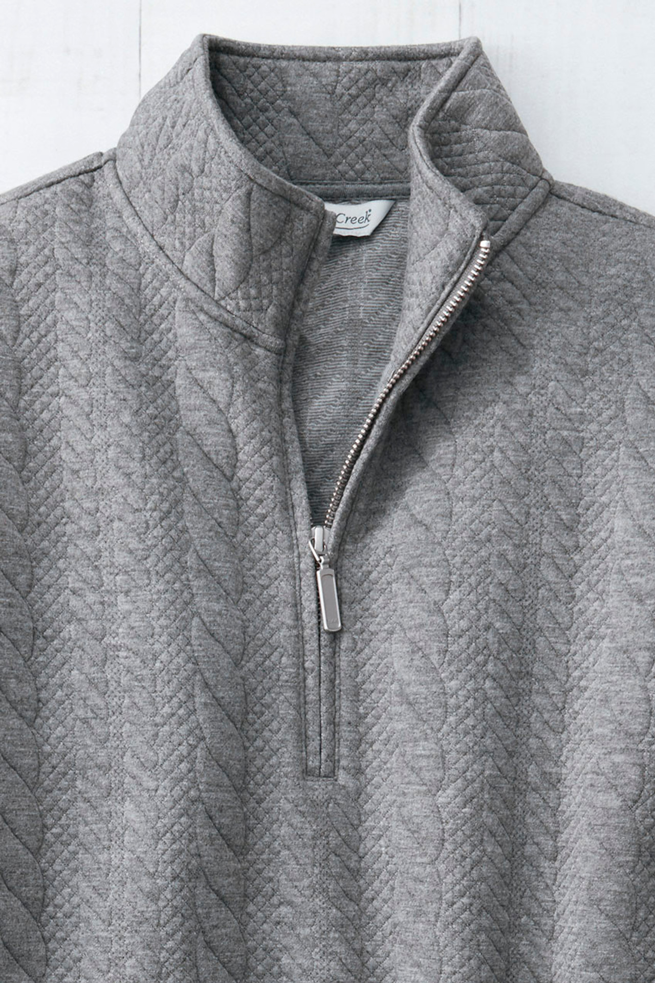 Cabled Quarter-Zip Tunic