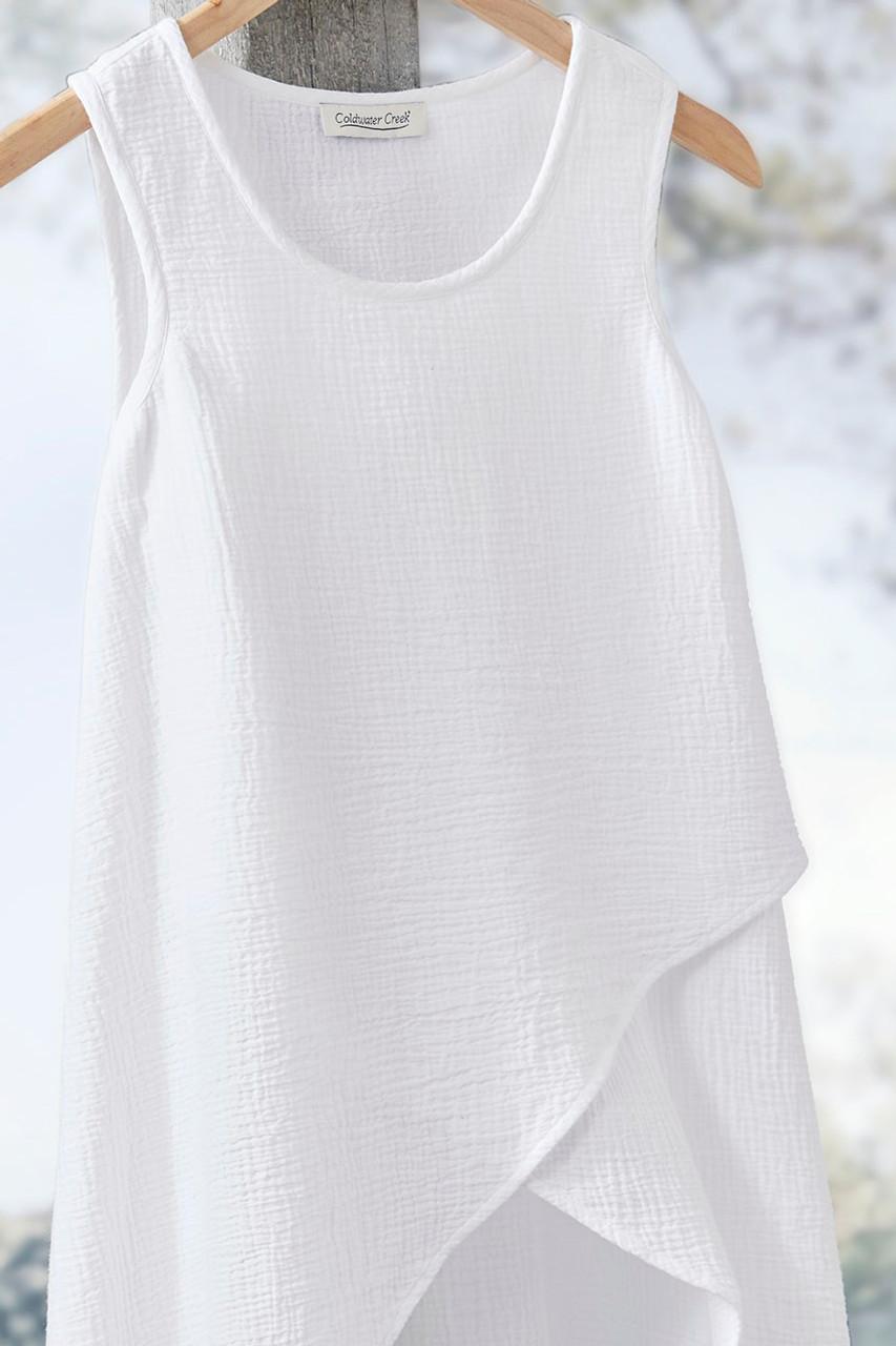 Light As Air Crossover Gauze Top