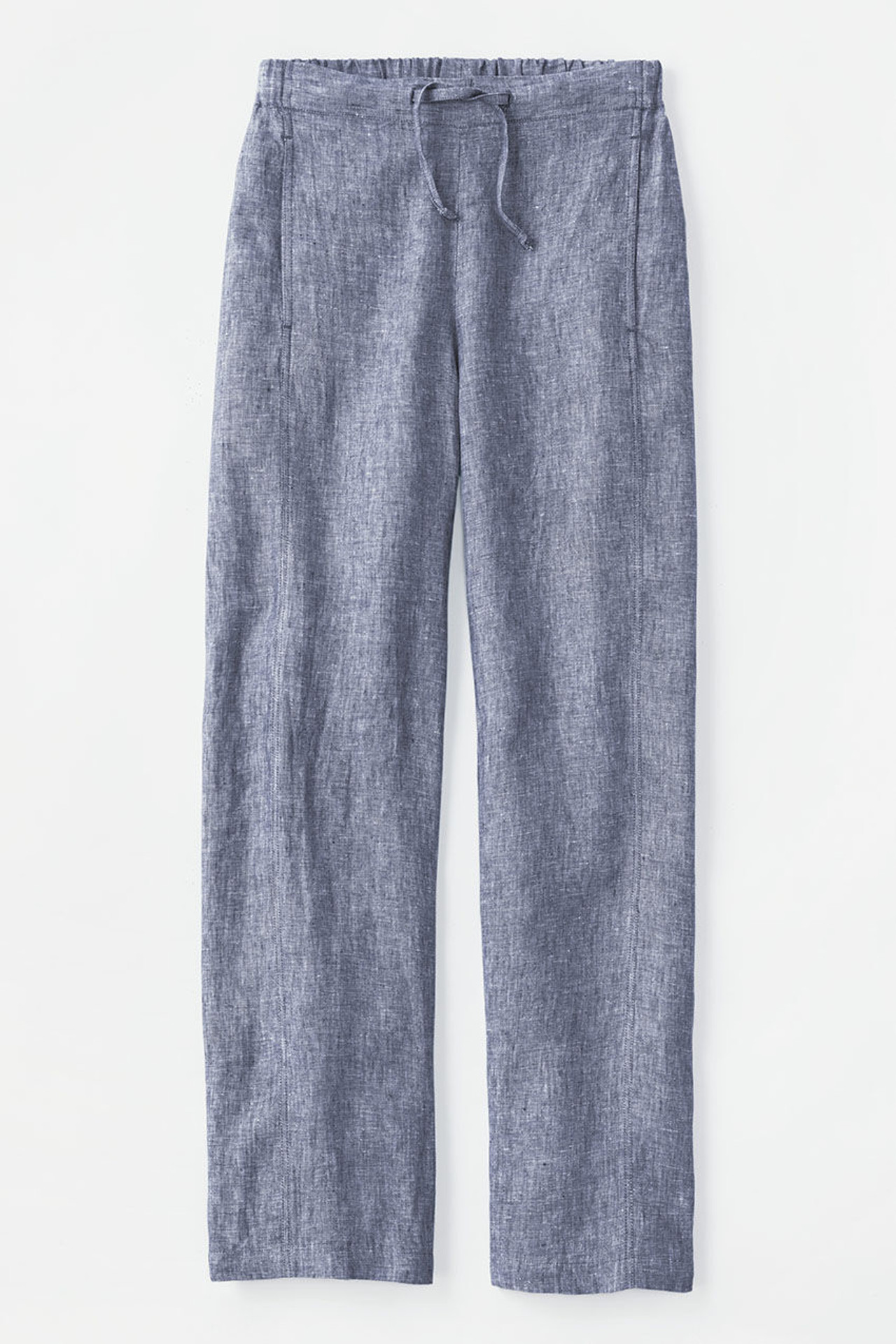 Cross Dye Linen Ankle Pants