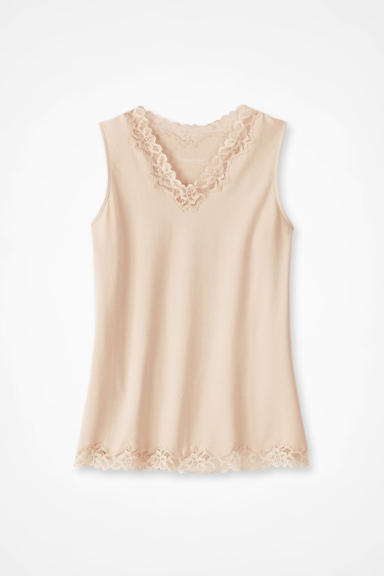 Longer Length Double Lace Tank