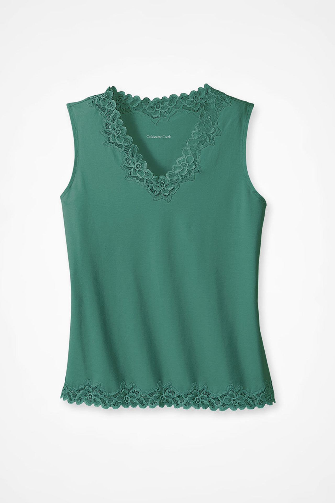 Longer Length Double Lace Tank