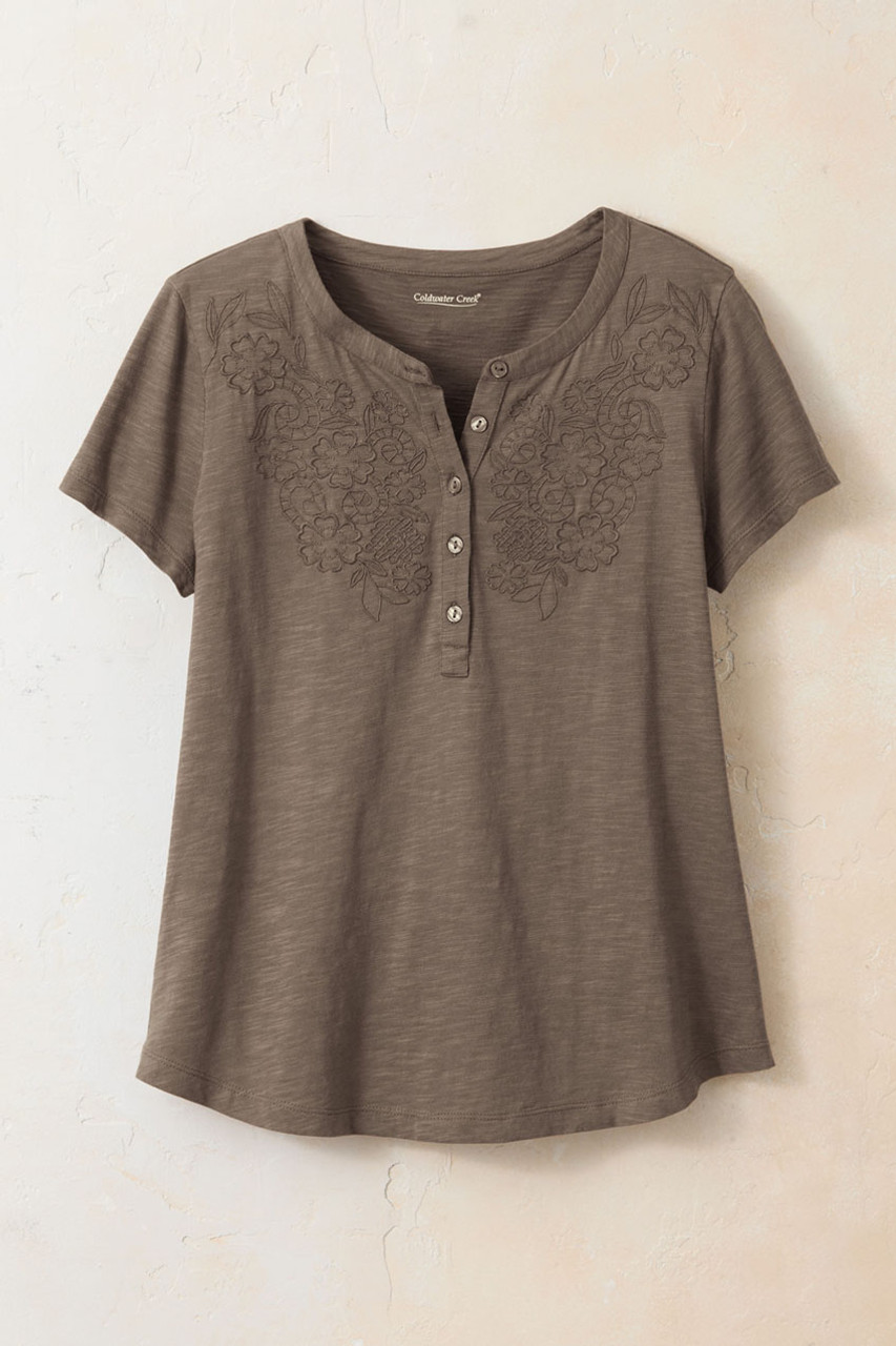 Open Mind Eyelet Henley
