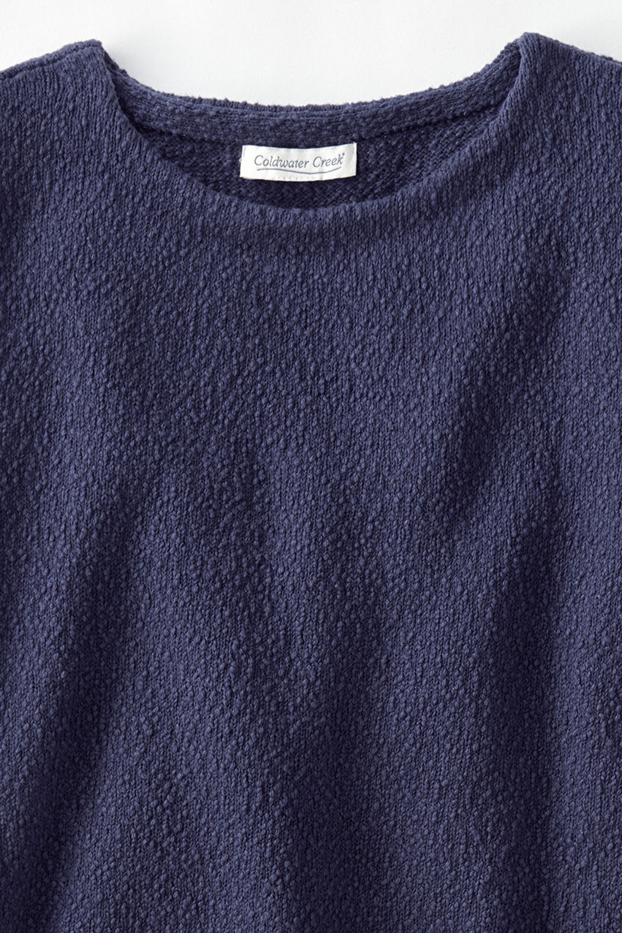 Cotton Slub Balletneck Sweater