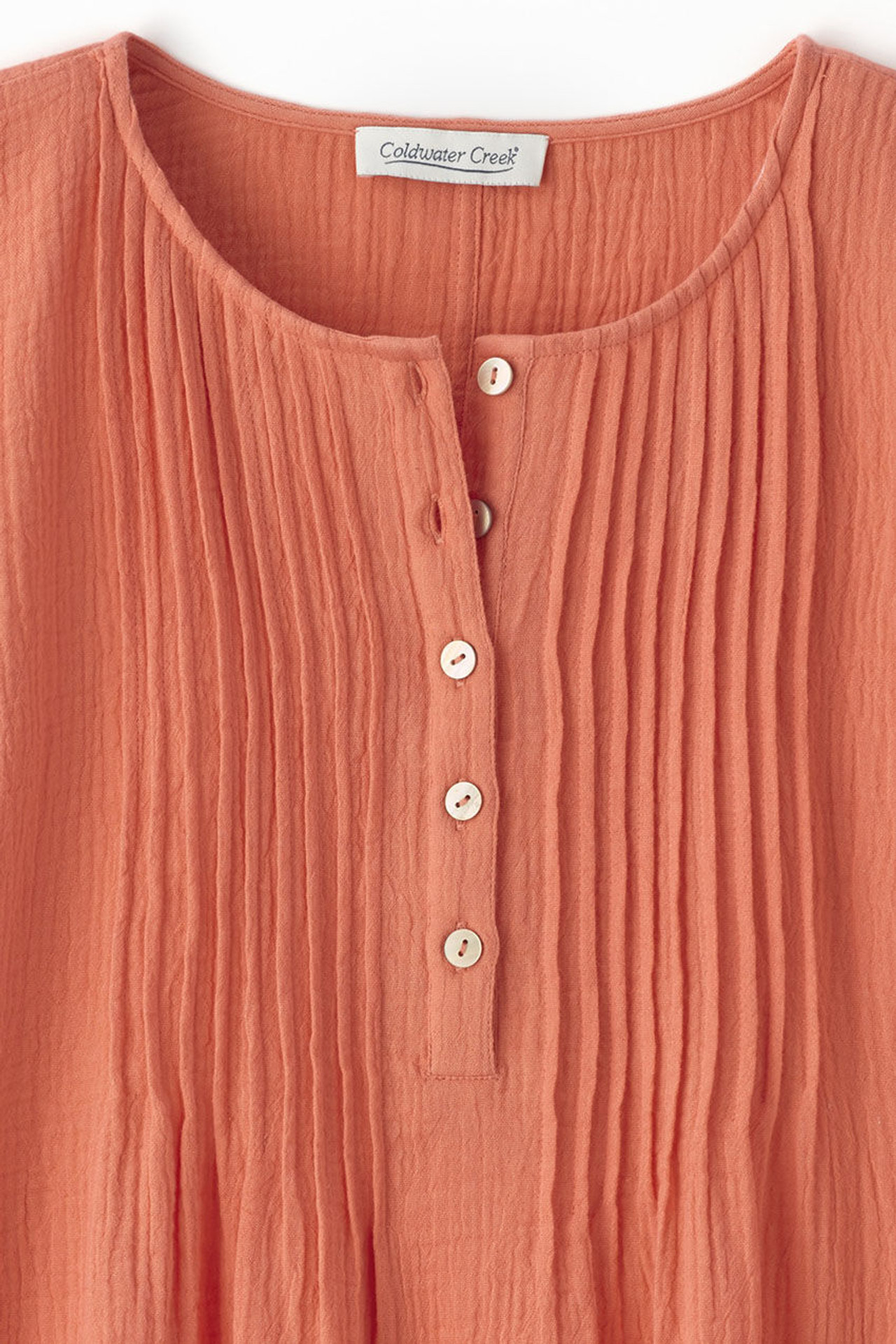 Summer Breeze Gauze Pintuck Top