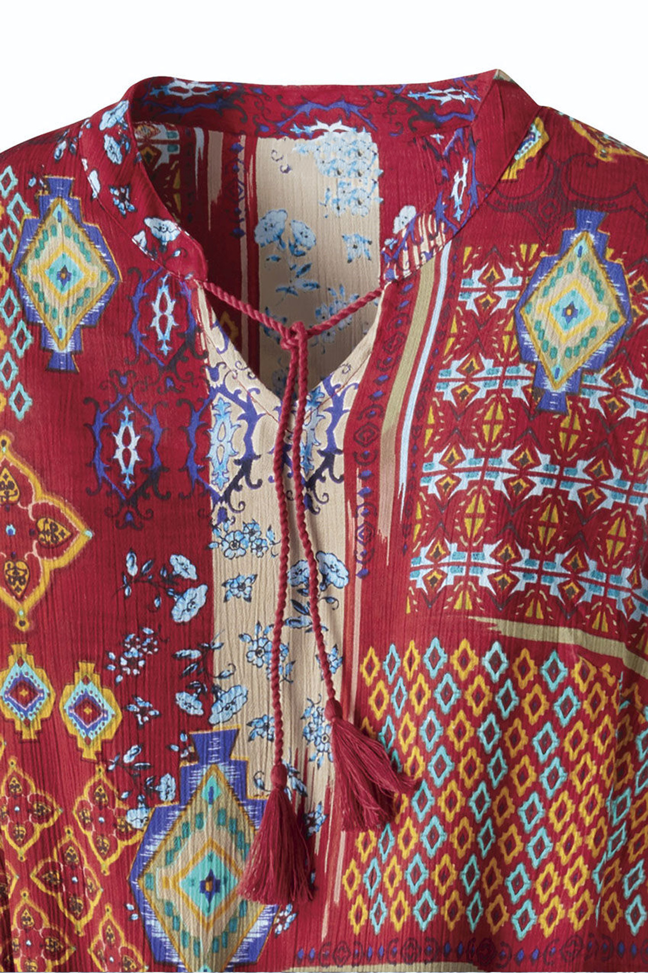 Patchwork Journeys Border Print Dress