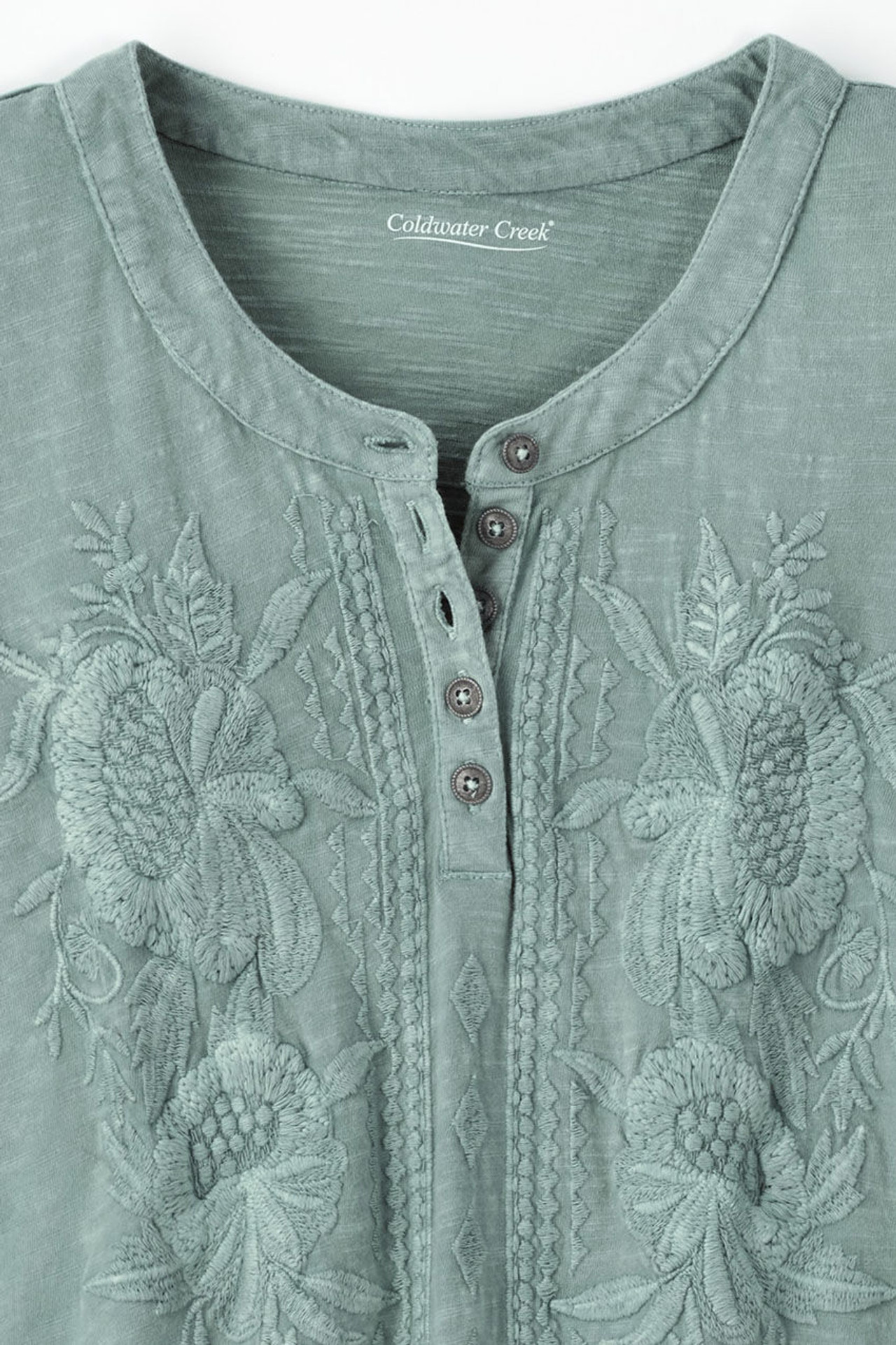 Tonal Embroidered Swing Tee