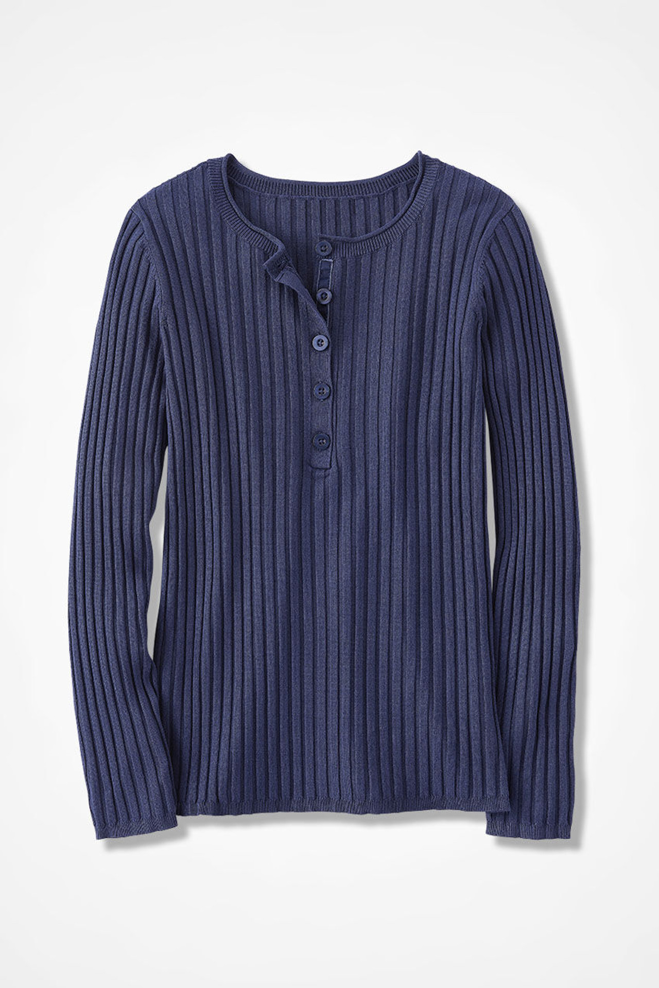 Ribbed Henley Sweater
