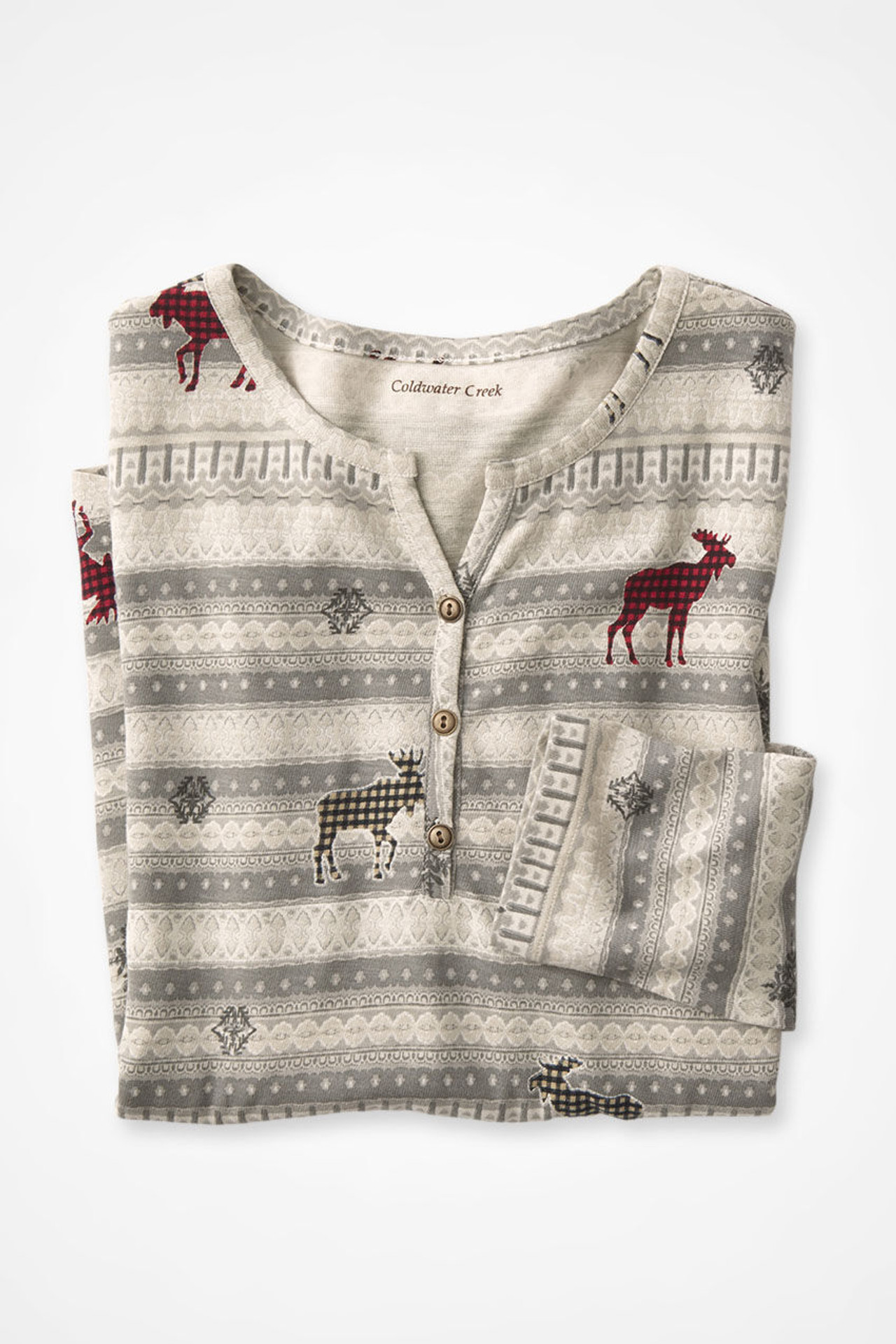 Fairsle Moose Henley Tee