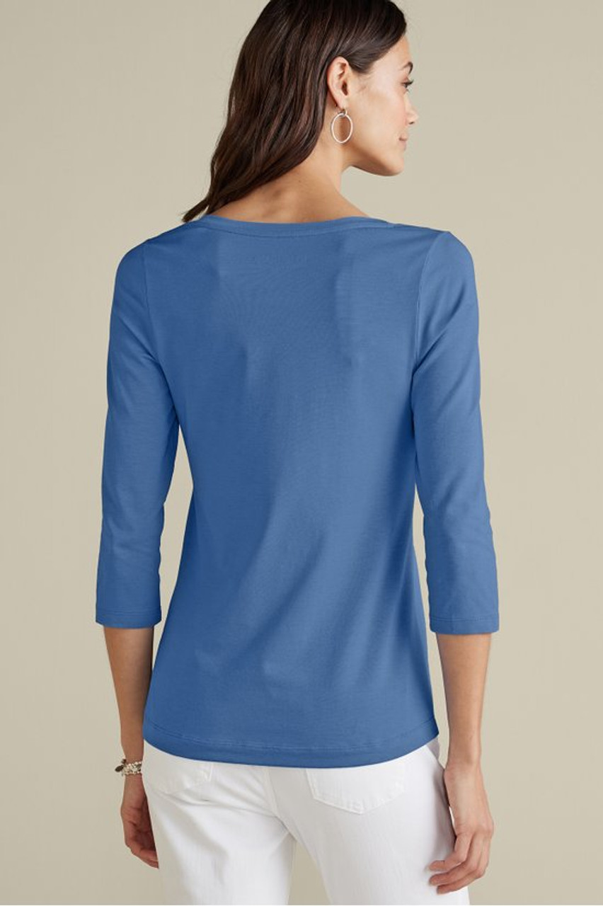 SoftEssential™ Supima® 3/4 Sleeve Tee I