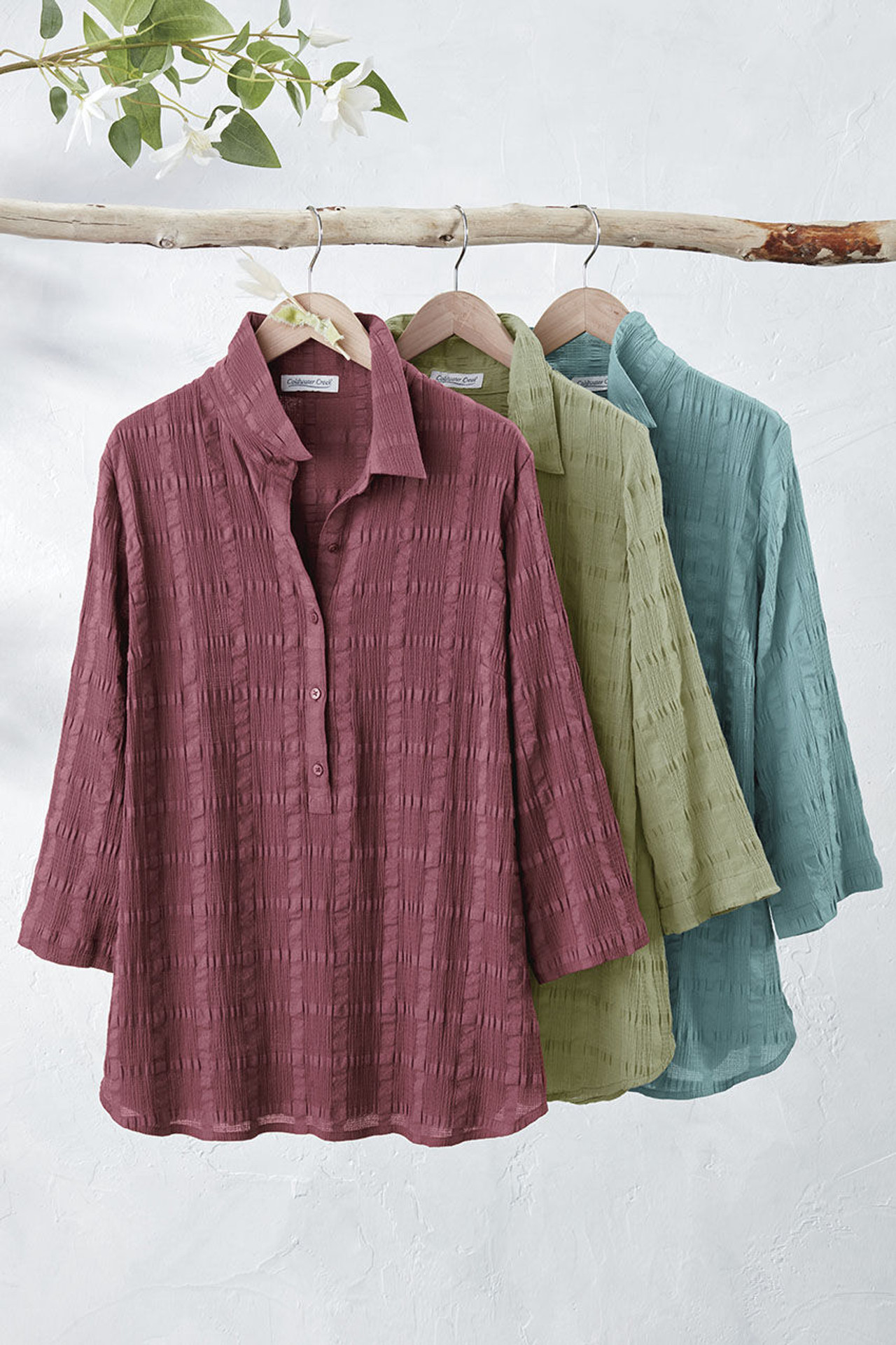 Textured Popover Tunic