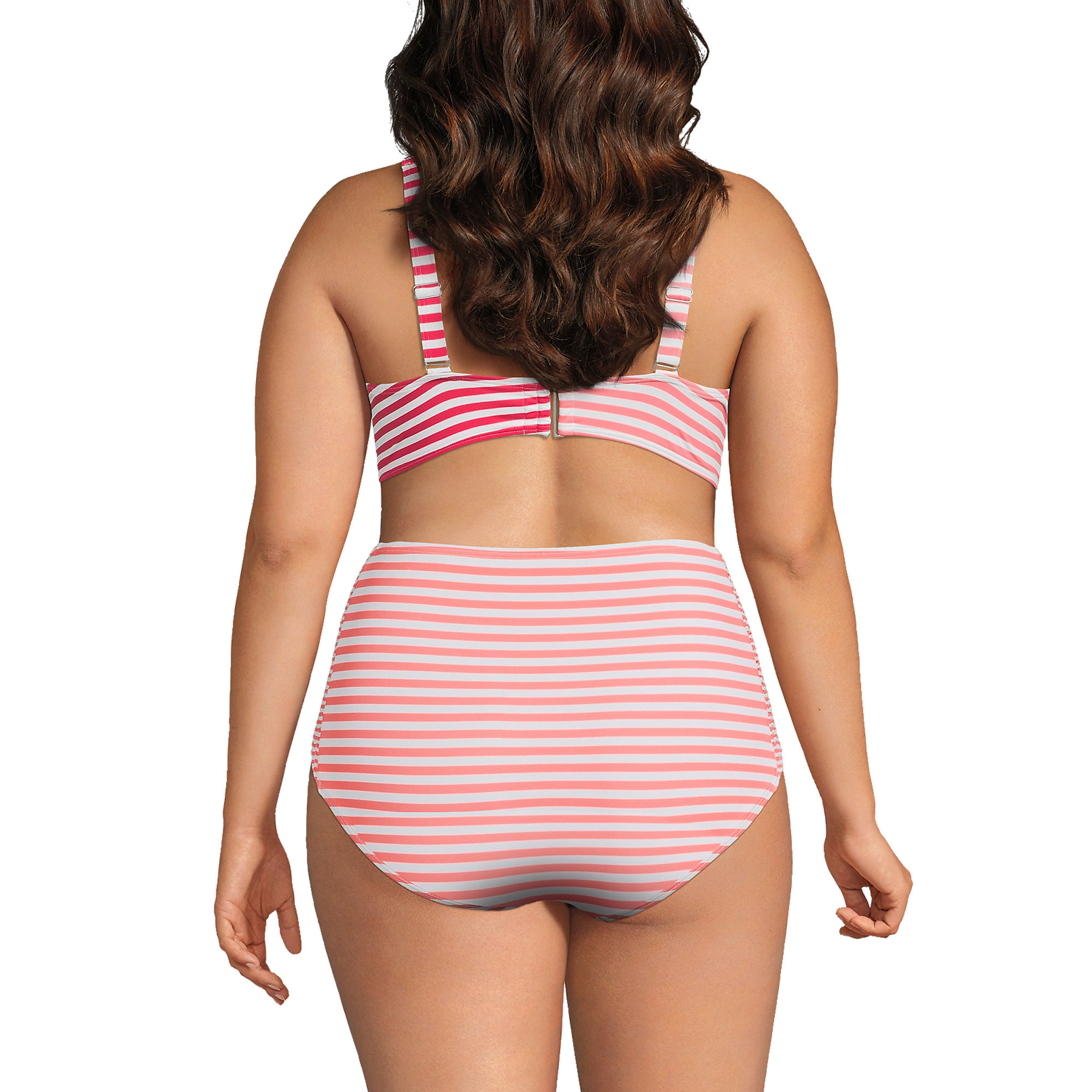 Women's Plus Size Chlorine Resistant Twist Front Underwire Bikini Swimsuit Top Adjustable Straps