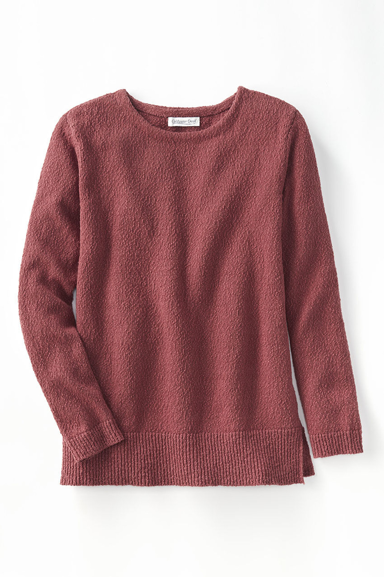 Cotton Slub Balletneck Sweater
