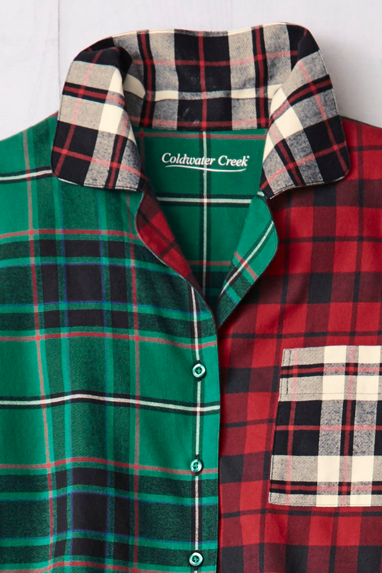 Patchwork Plaid Flannel PJ Set