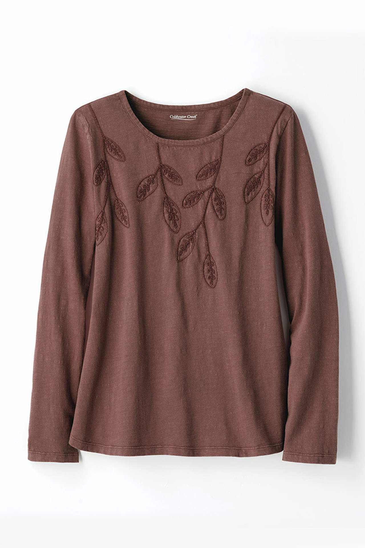 Leaf Embroidered Tee