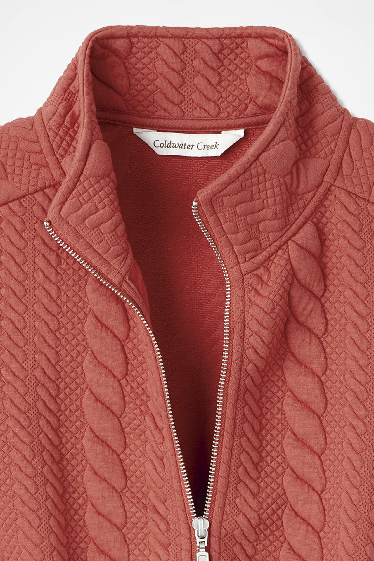 Curved Hem Cable Vest