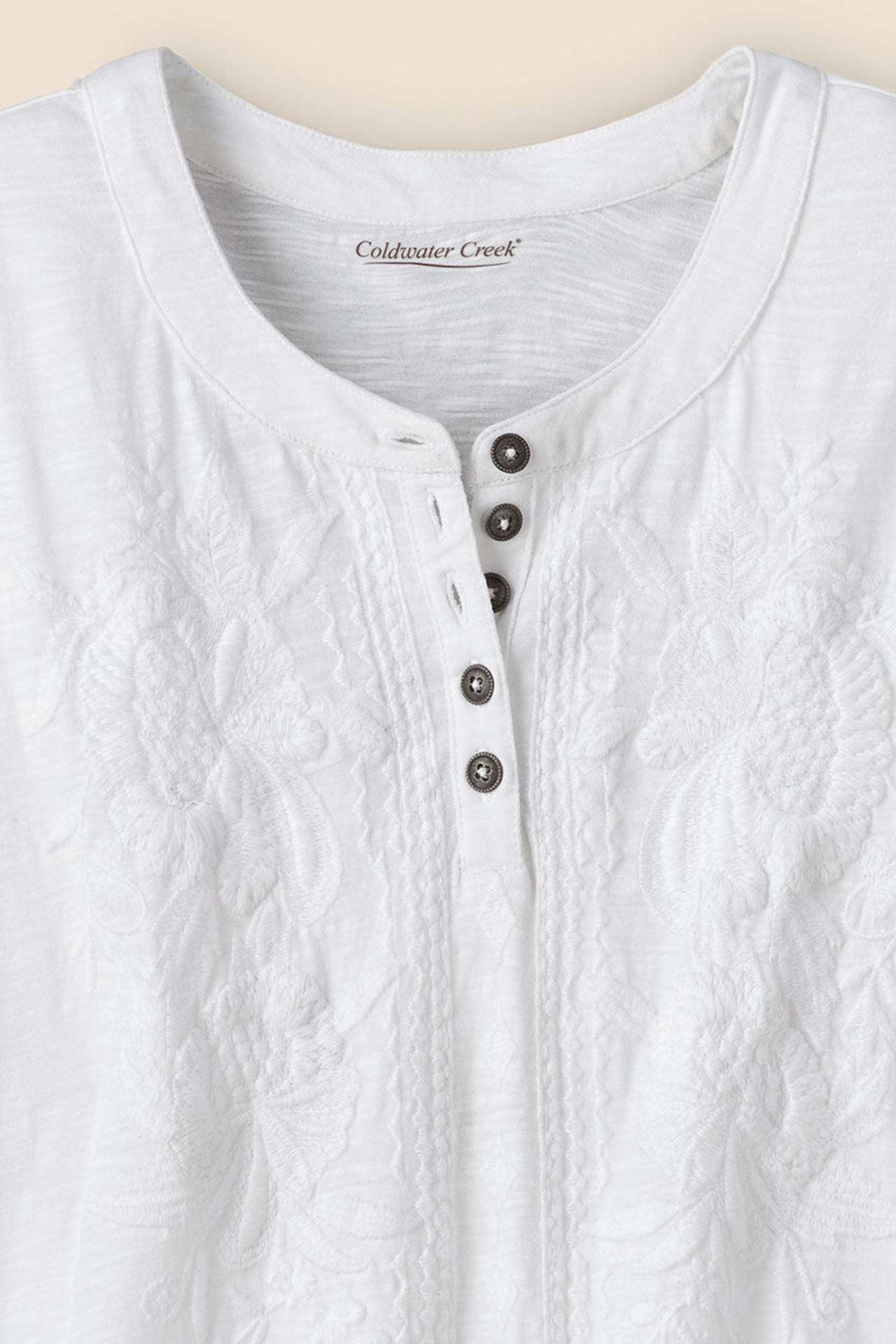 Tonal Embroidered Swing Tee