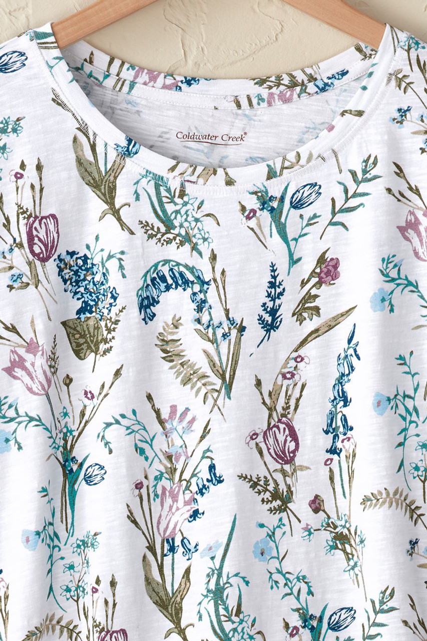 Wildflower Ruffled Charm Slub Tee