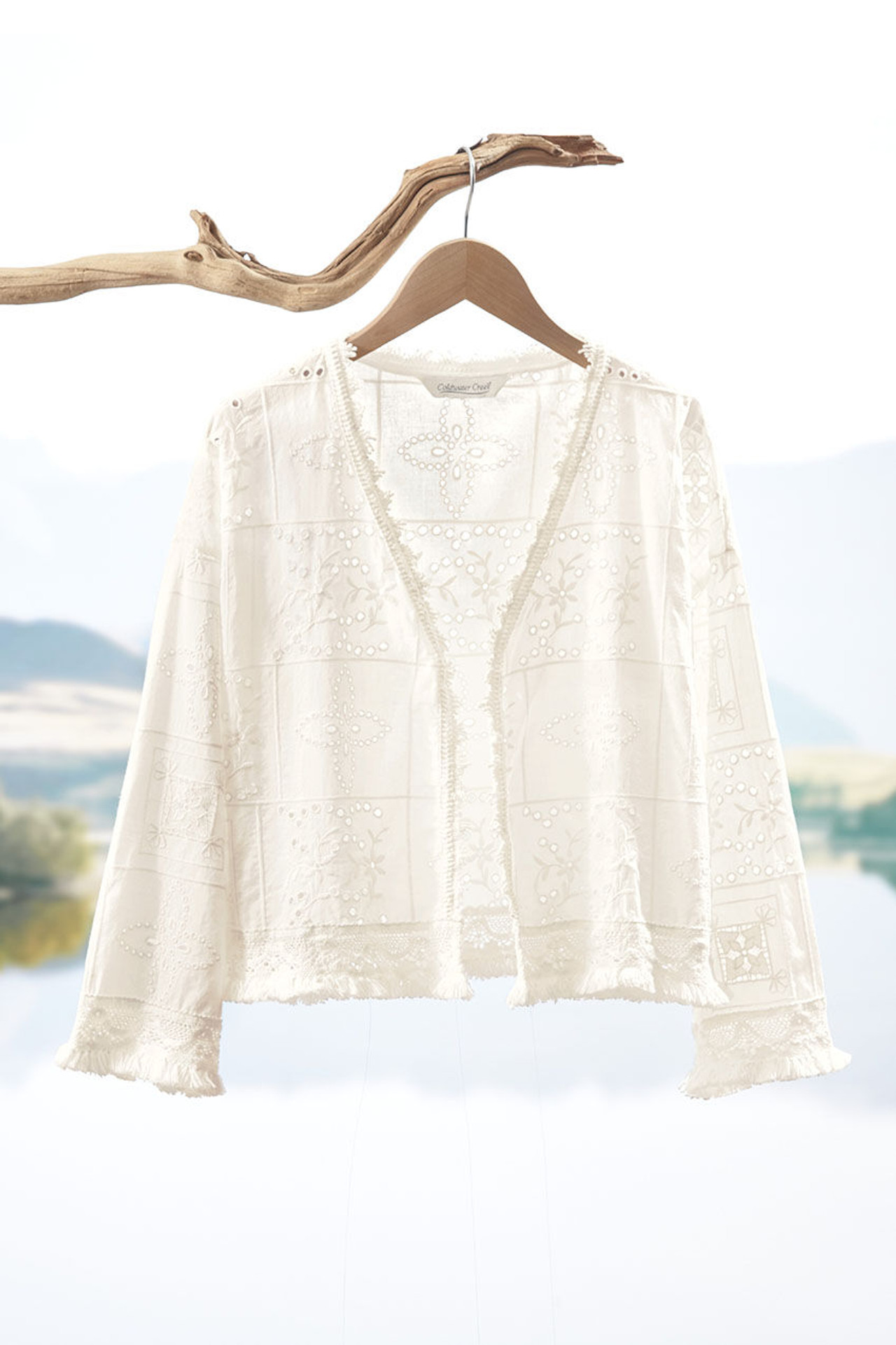 Eyelet Bolero Jacket