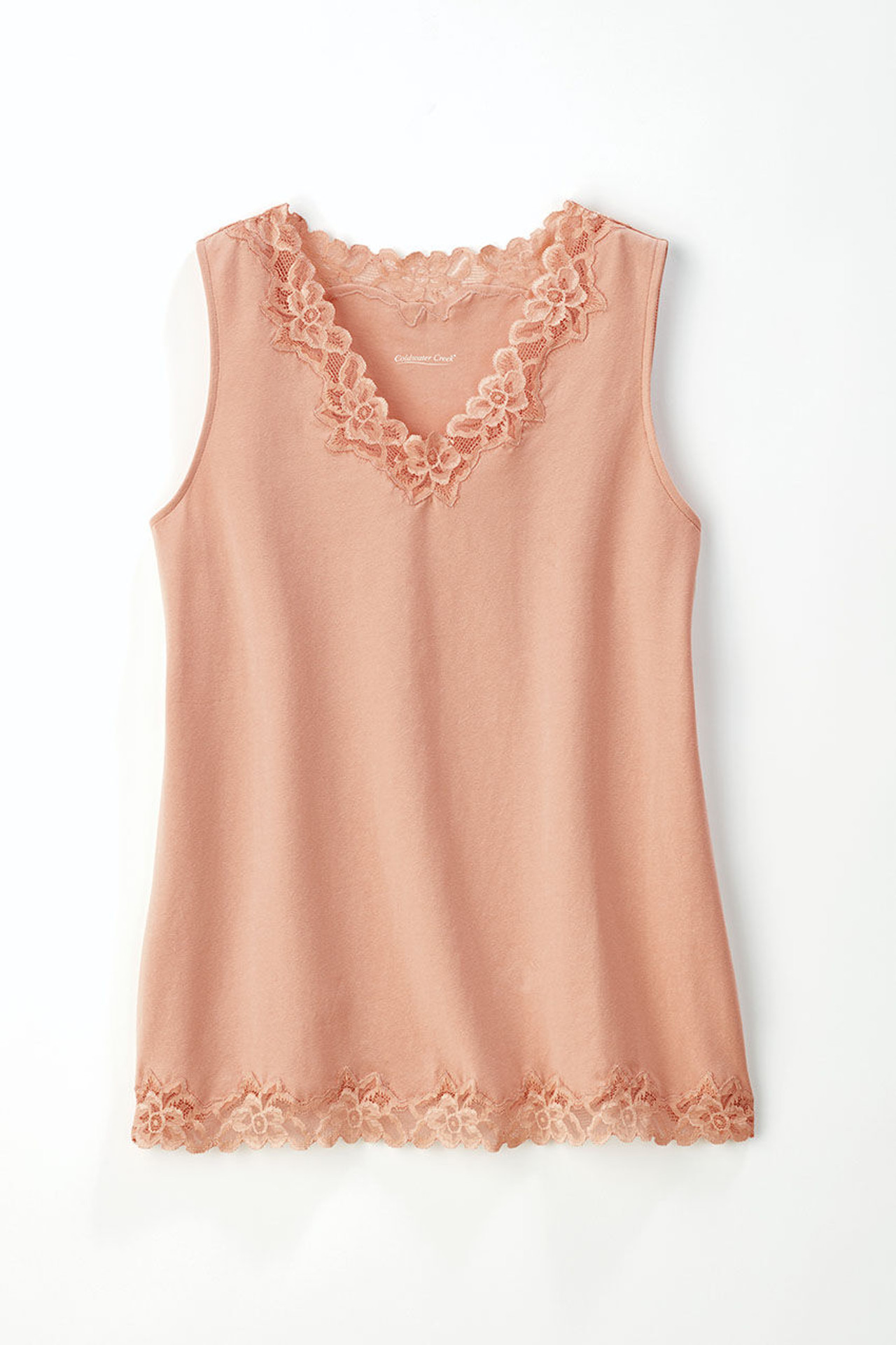 Longer Length Double Lace Tank