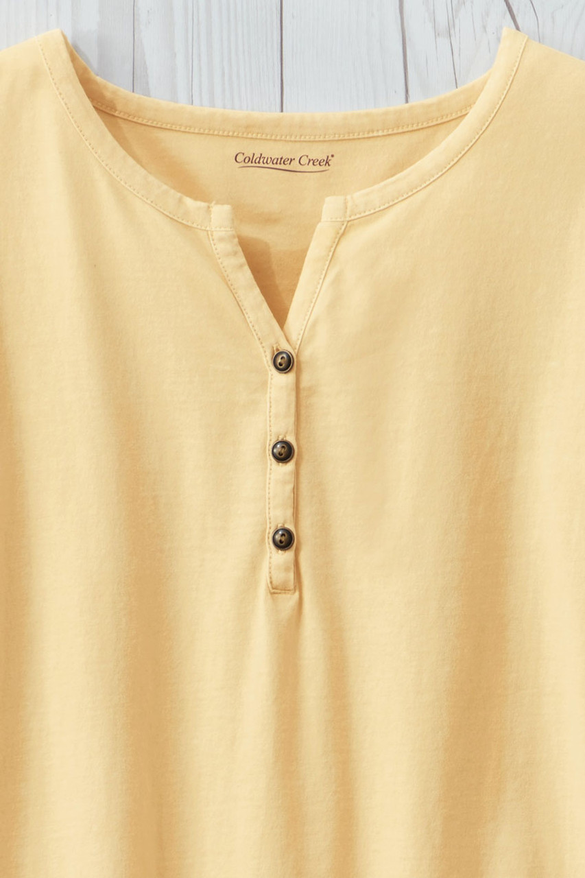 Vintage-Wash Henley