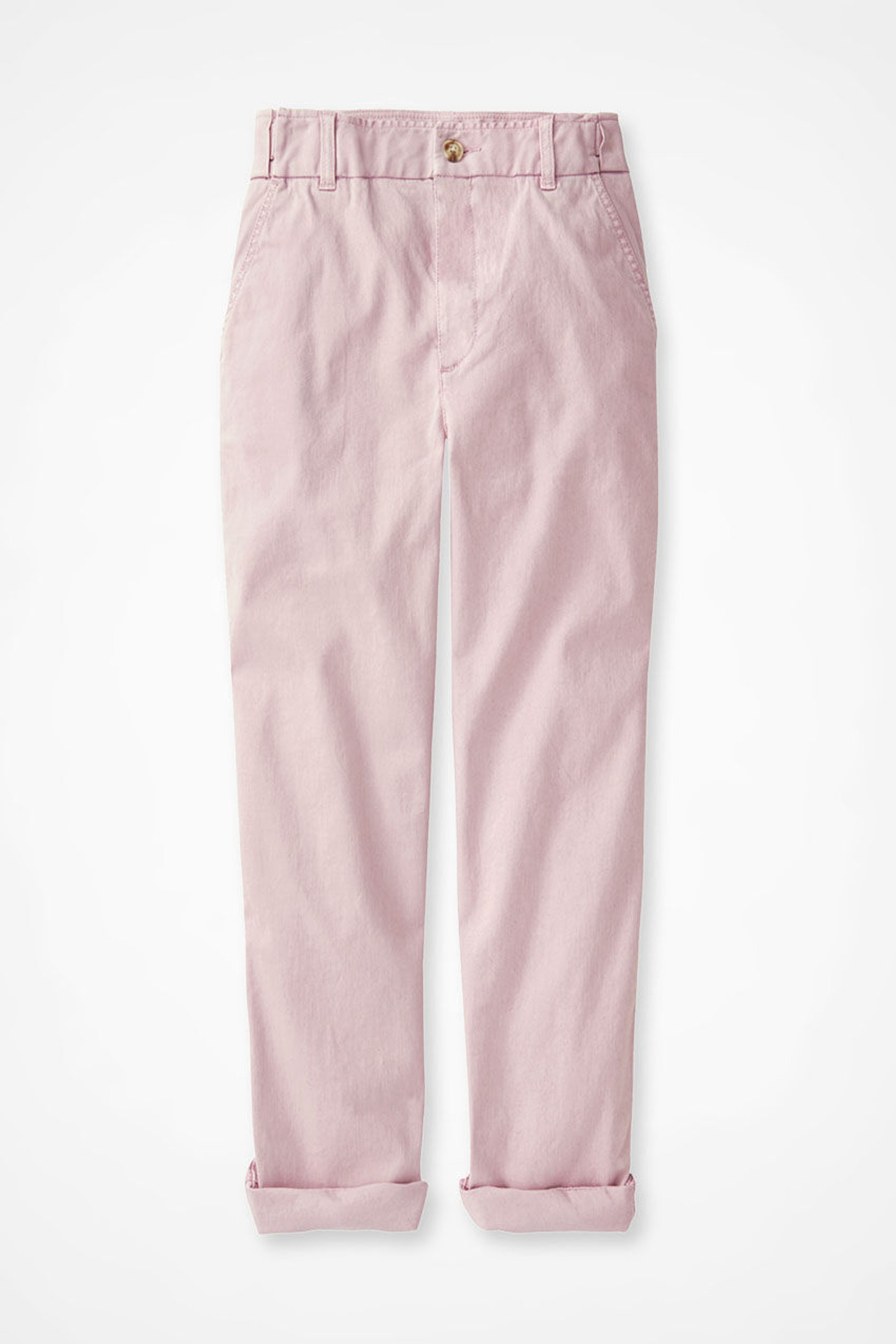 Hidden Stretch-Waist Chino Crops