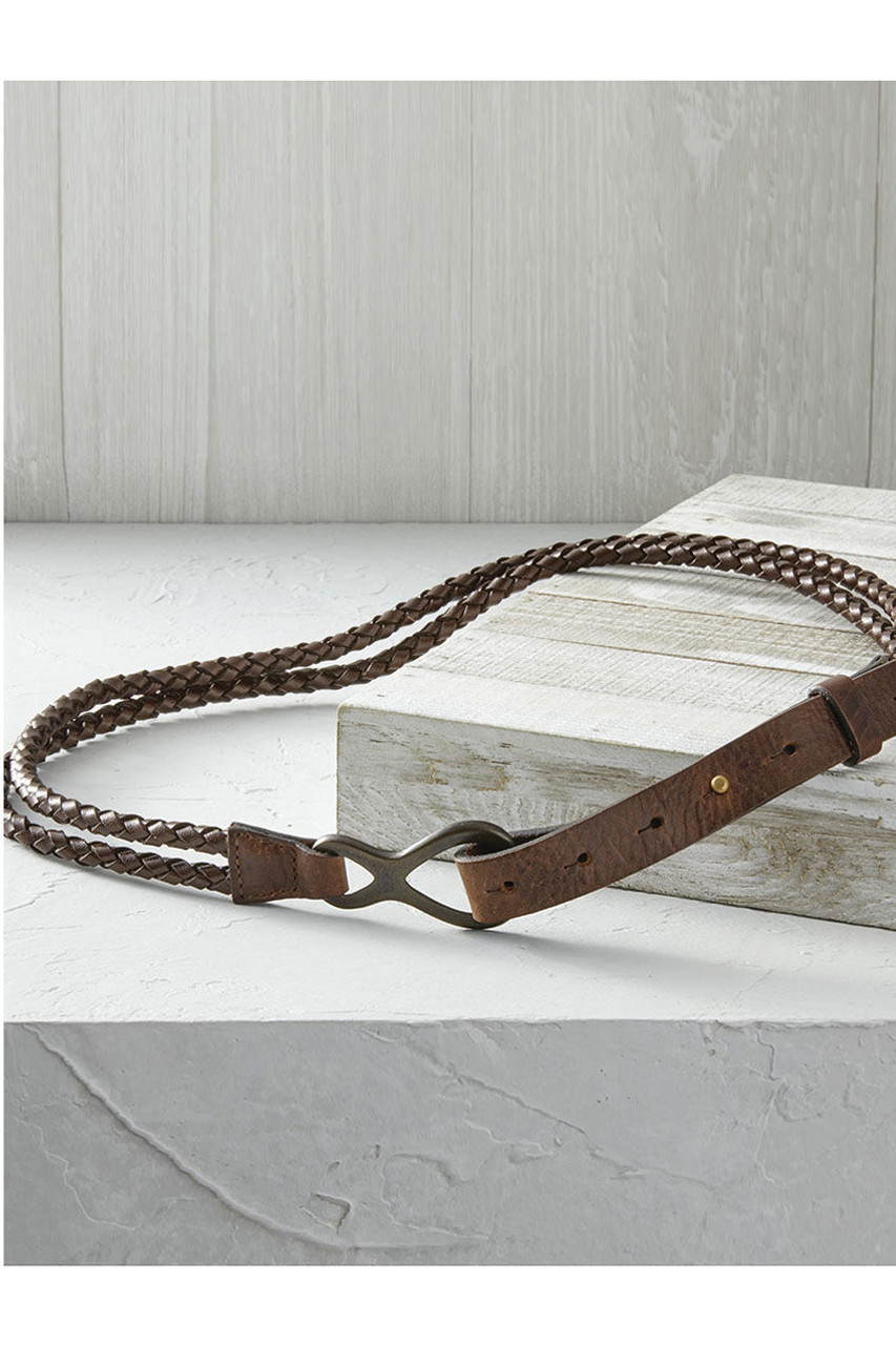 Braided Leather Sling Belt