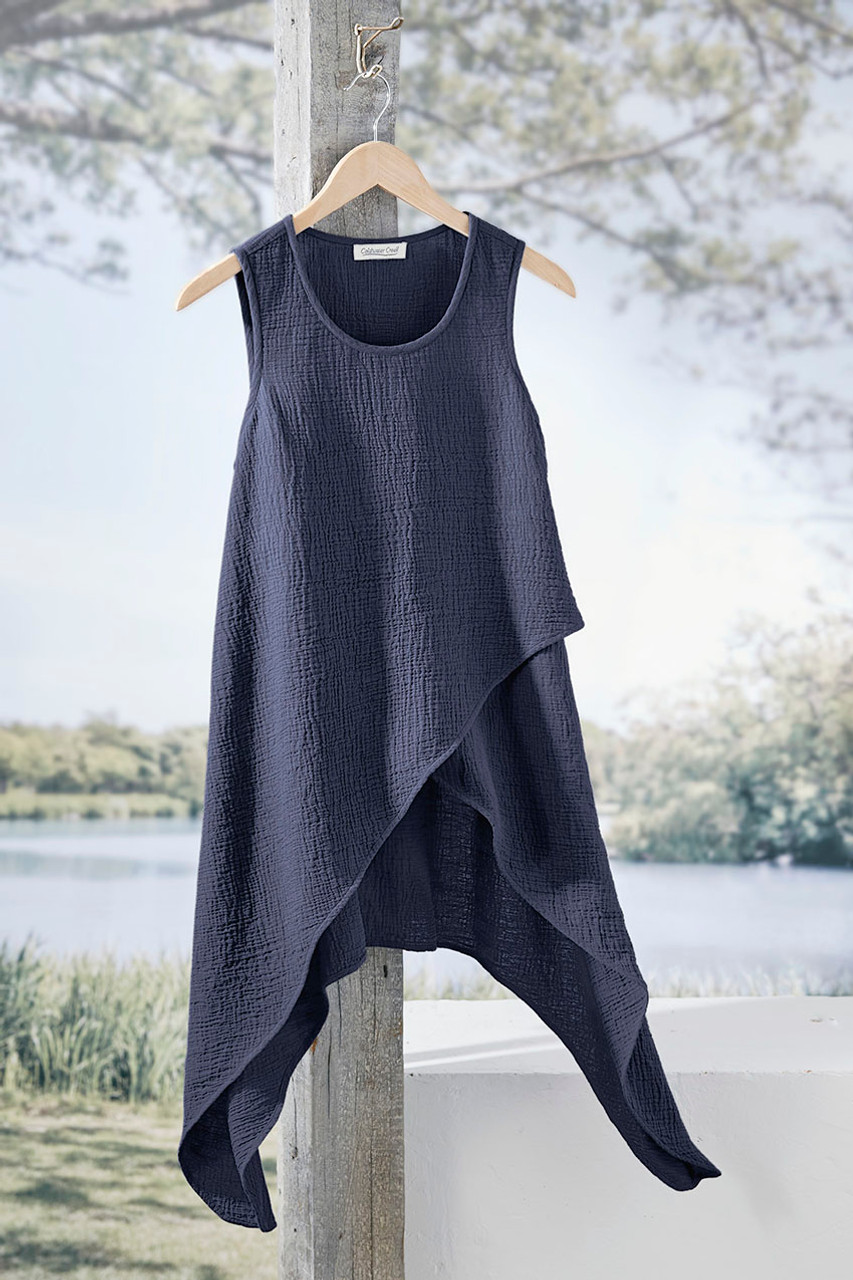 Light As Air Crossover Gauze Top