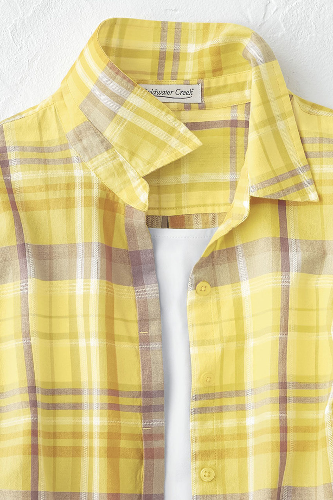 Madras Button-Front Shirt
