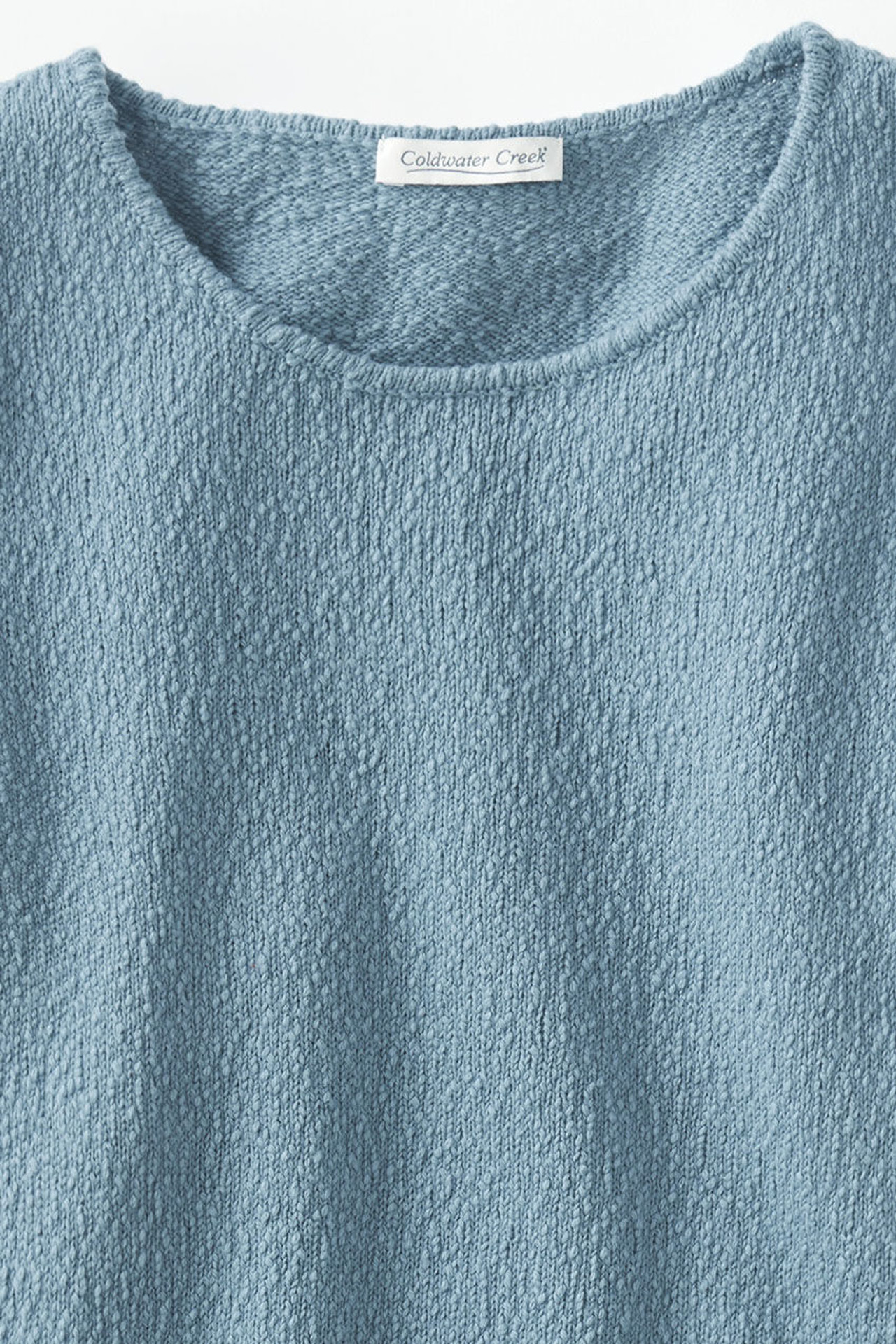 Cotton Slub Scoopneck Sweater