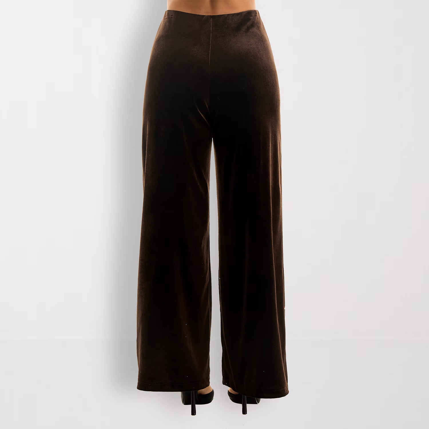 Premier Amour Velvet Womens Mid Rise Wide Leg Pull-On Pants