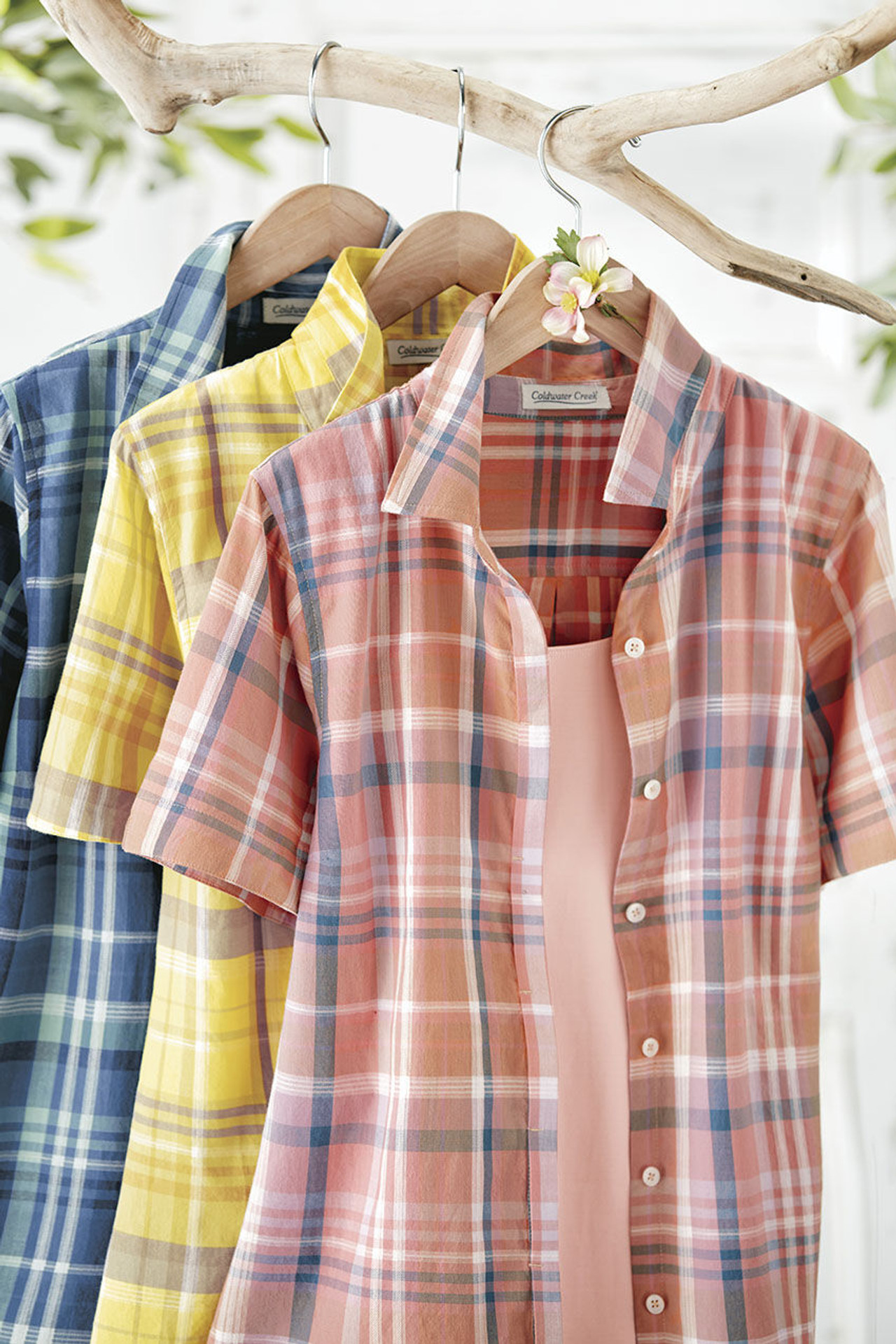 Madras Button-Front Shirt