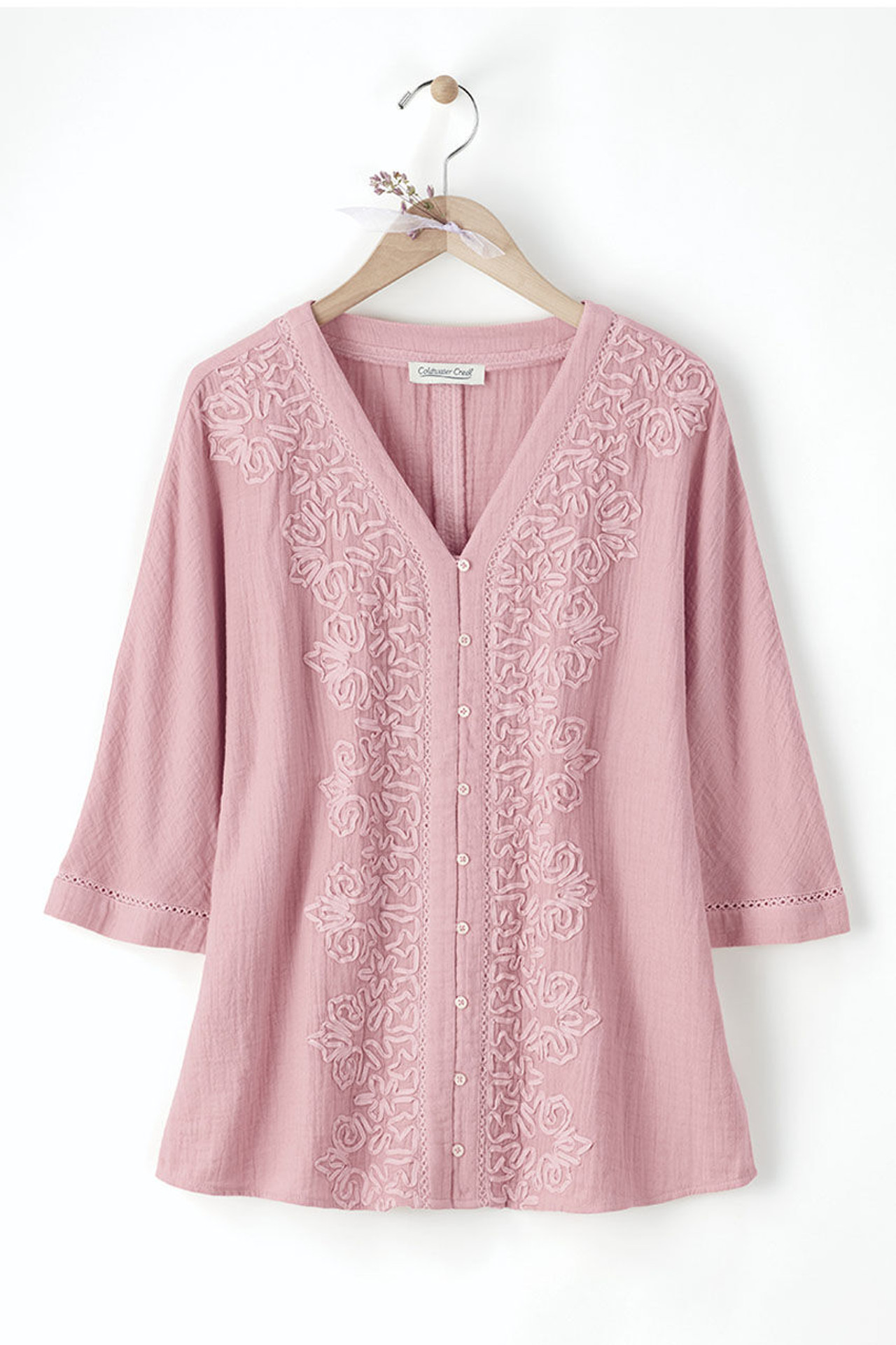 Summer Breeze Gauze Soutache Blouse