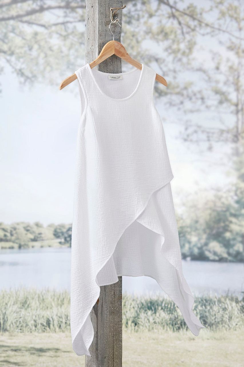 Light As Air Crossover Gauze Top