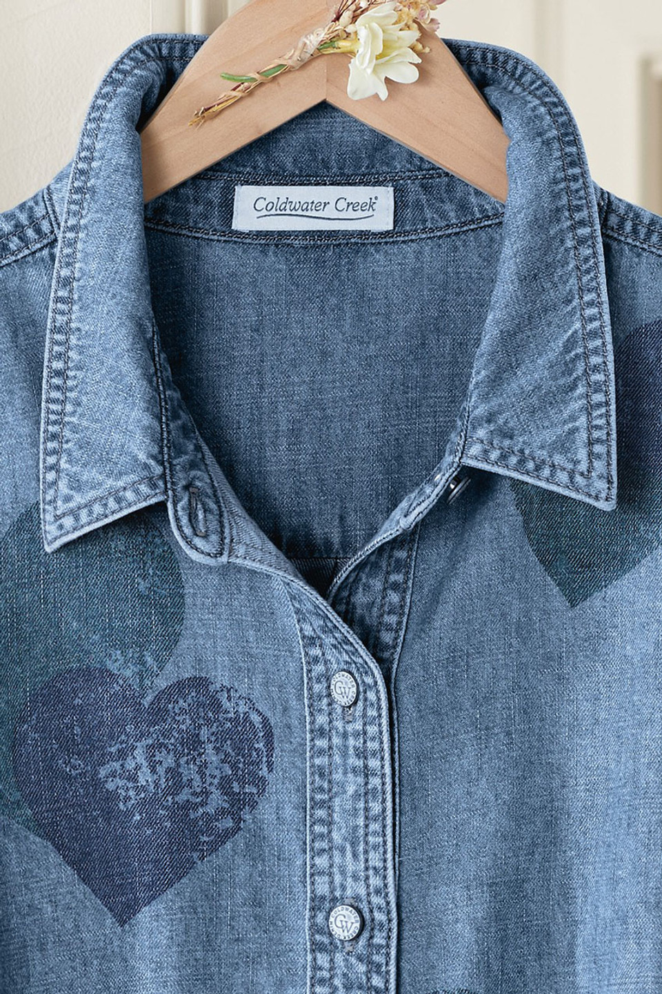 Heartful Touch Denim Big Shirt