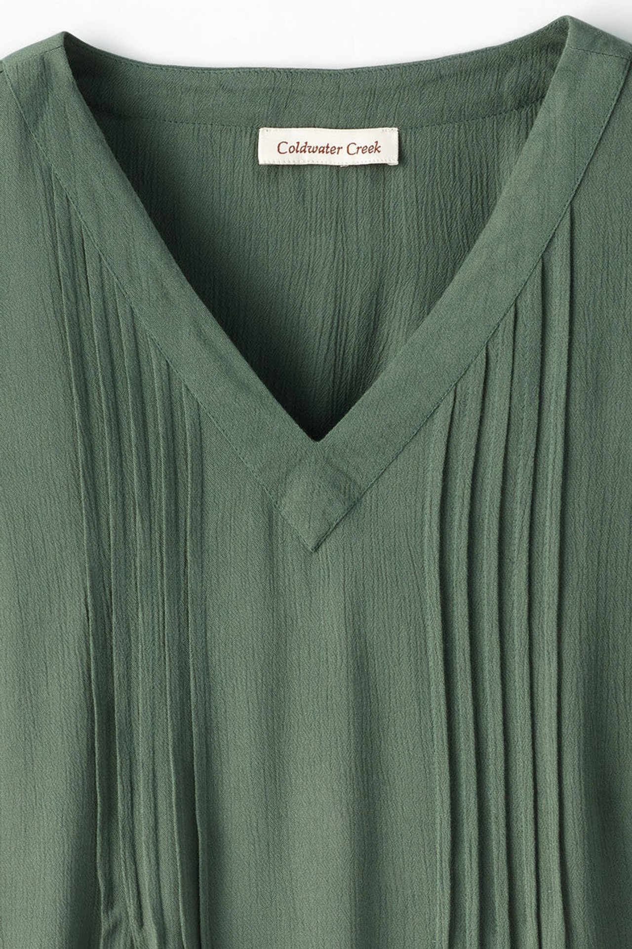 Solstice Tuck-and-Release Cap-Sleeve Blouse