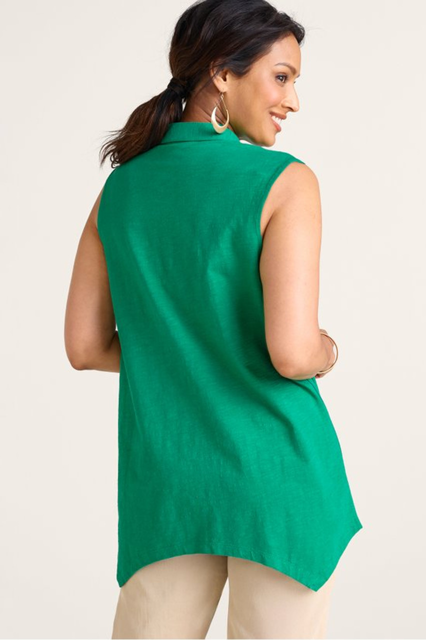 Danielle Button Sleeveless Tunic