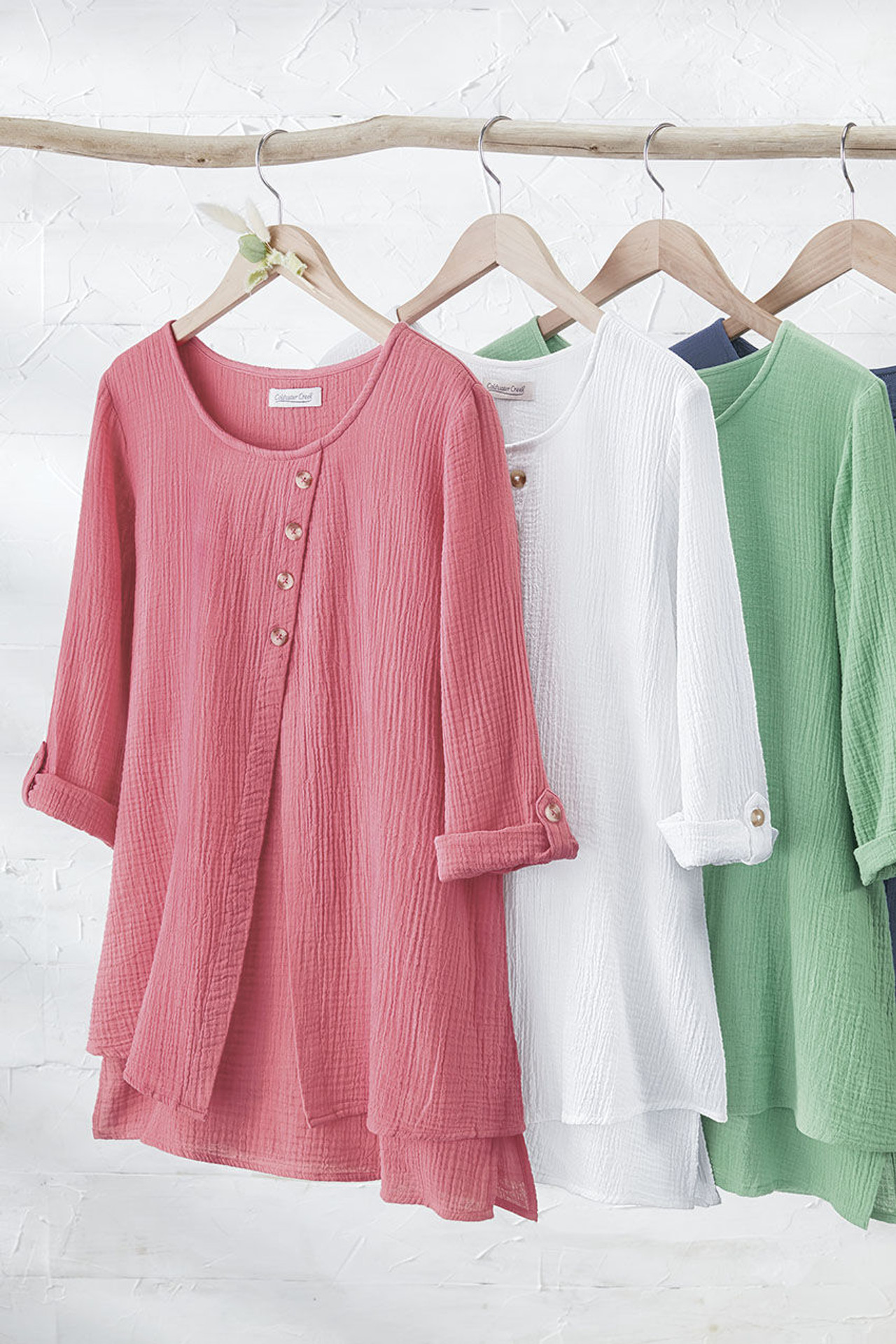 Light as Air Gauze Pullover Tunic Top