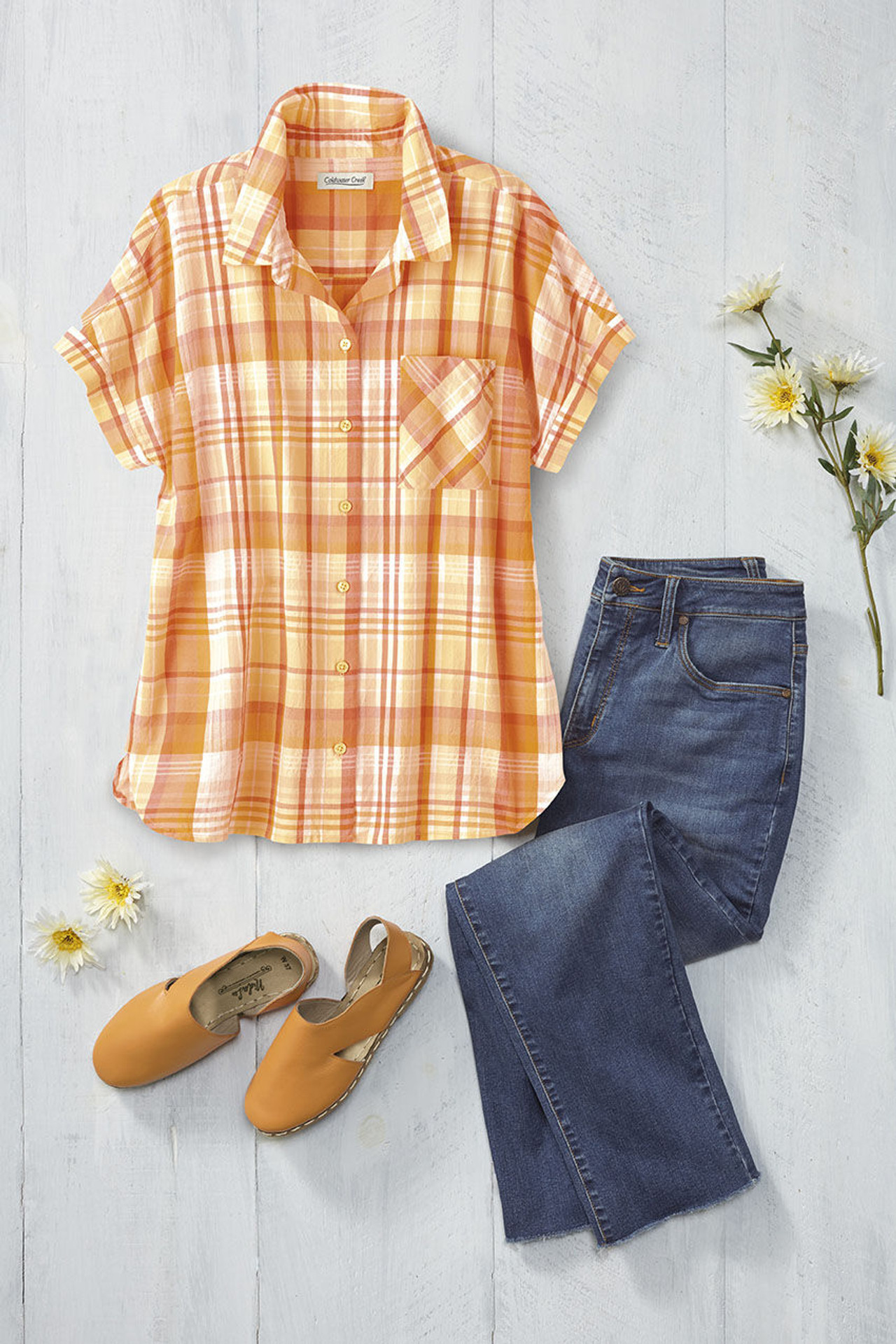Riverside Madras Plaid Top