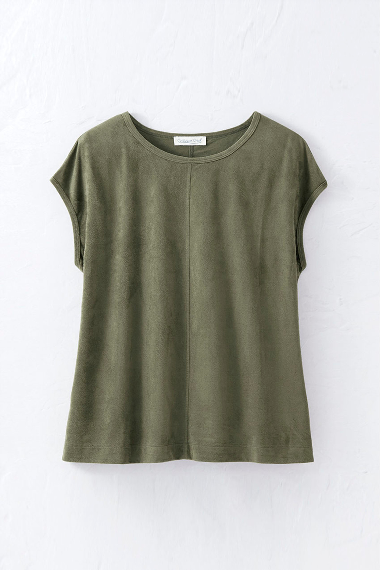 Suede-Touch Stretch Tee