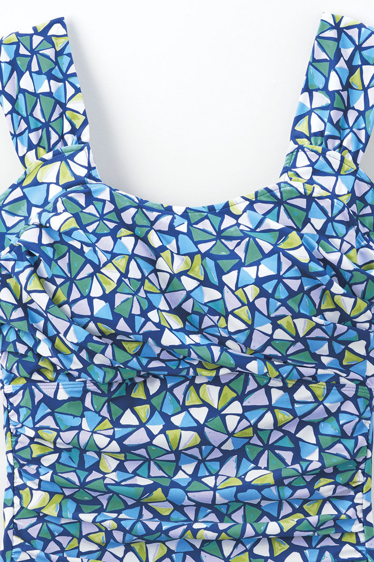 ShapeMe? Mosaic Ruched Bathing Suit