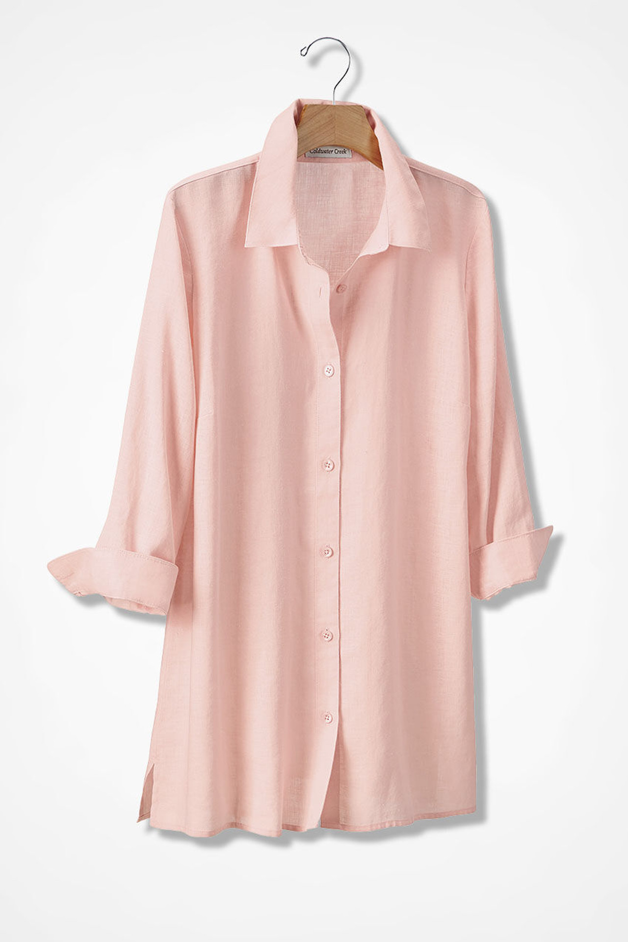Easy-Care Linen Big Shirt