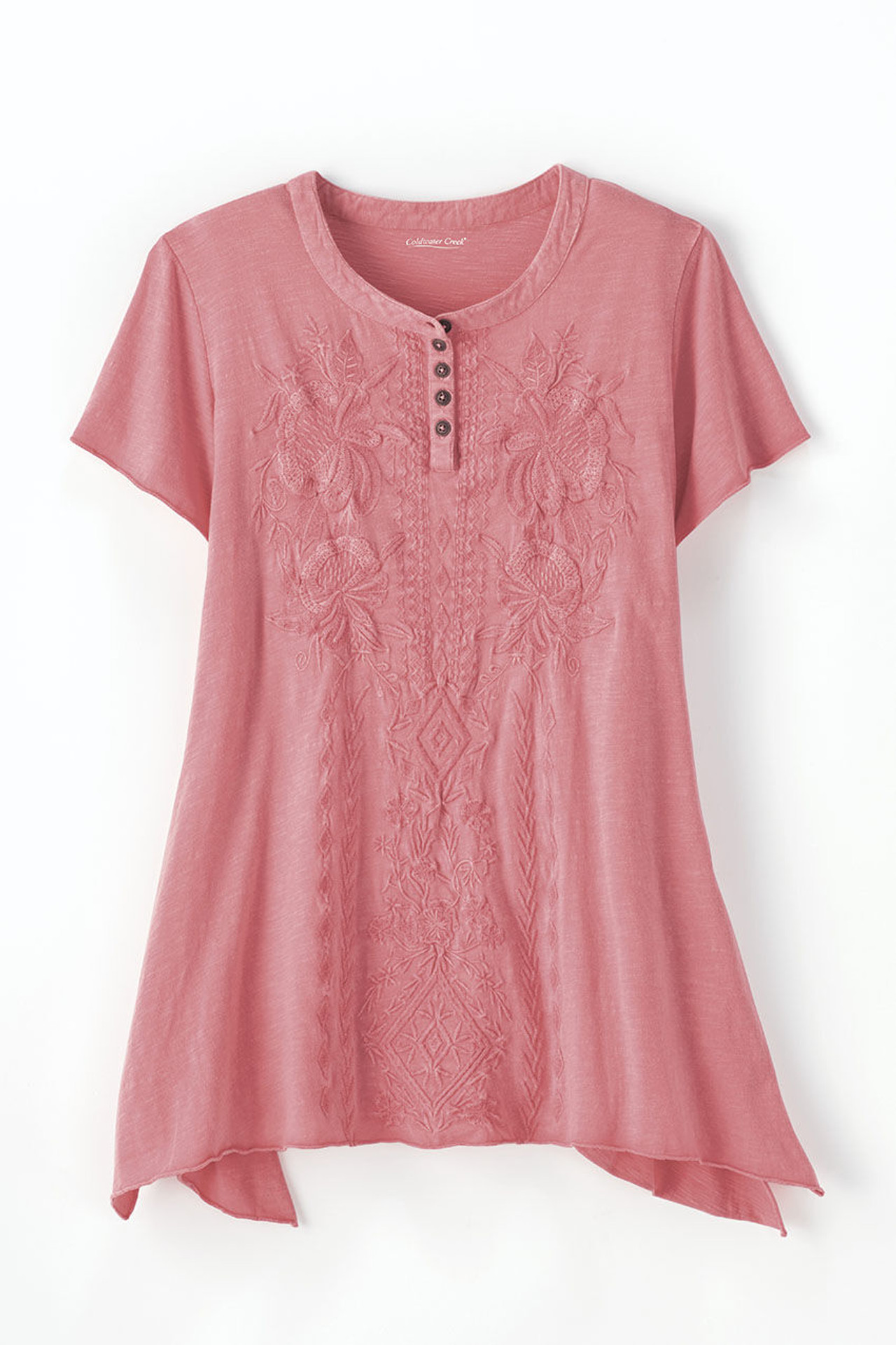 Tonal Embroidered Swing Tee